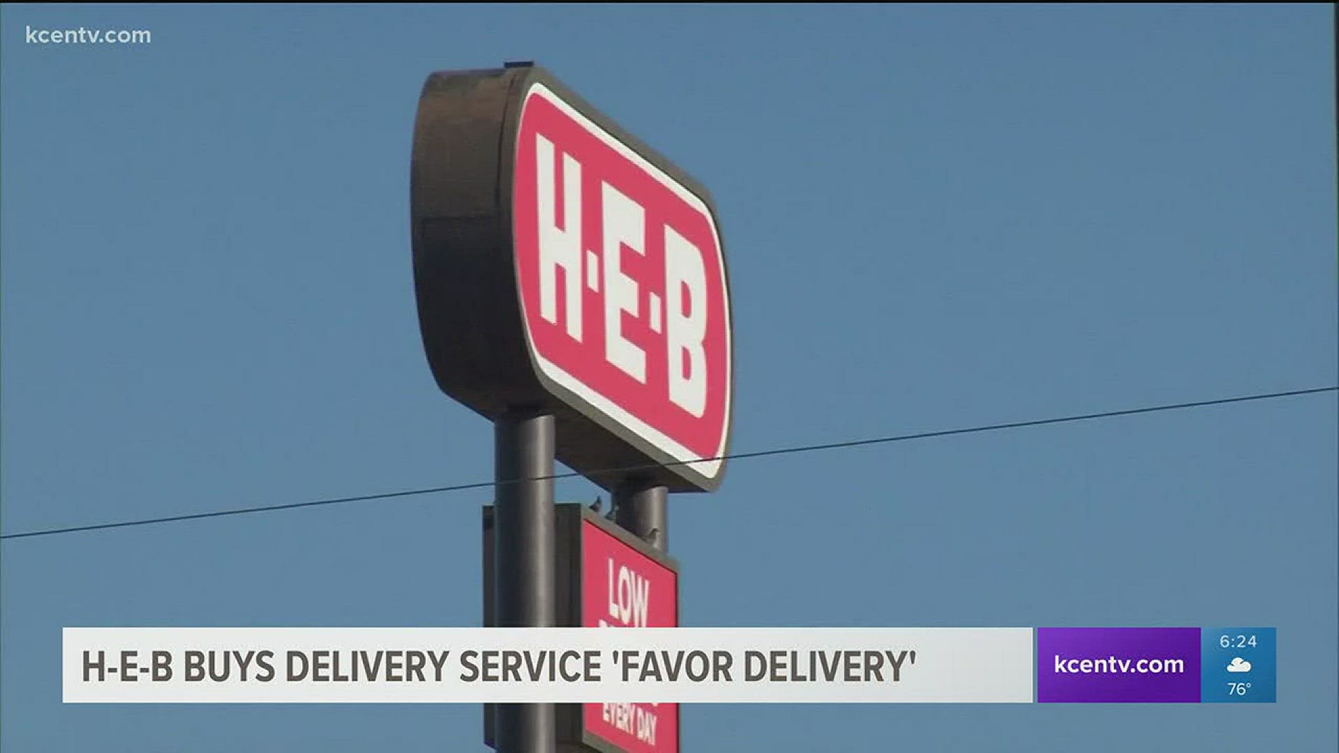 H-E-B announced it purchased Austin-based on-demand delivery service "Favor Delivery."