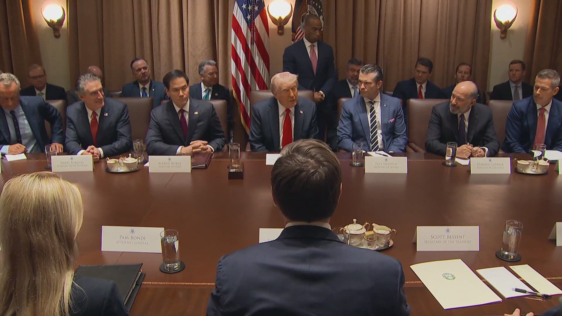 Trump hosts first cabinet meeting of second term, Musk takes center stage