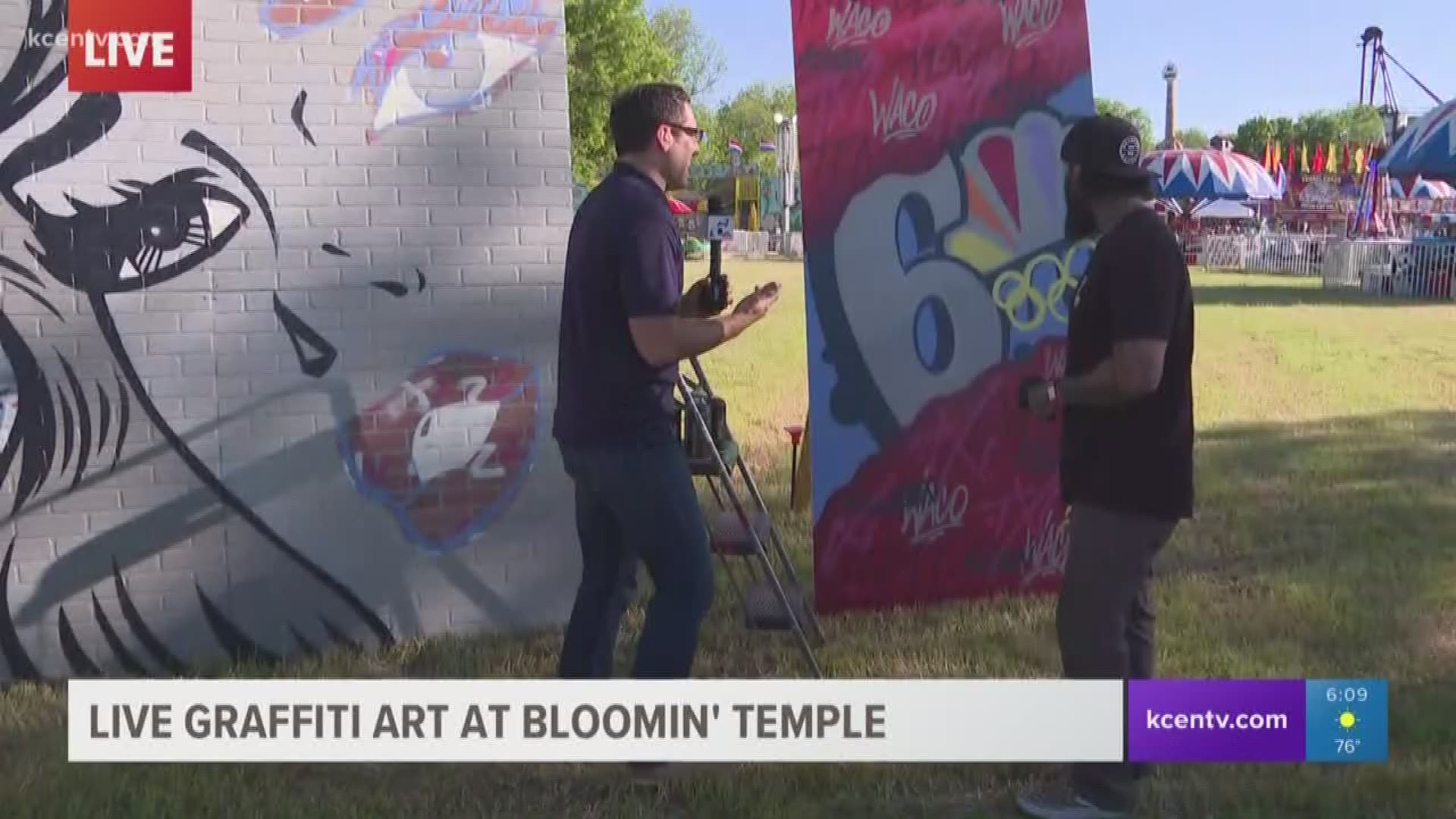 Graffiti artist Josh Rivera slung some paint for KCEN Channel 6, making a piece with our logo and the cities we cover.