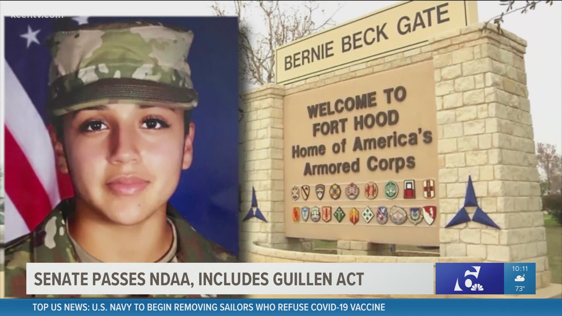 "This is a bittersweet feeling," Mayra Guillen tweeted. "The loss of my sister created the biggest military law change in history."