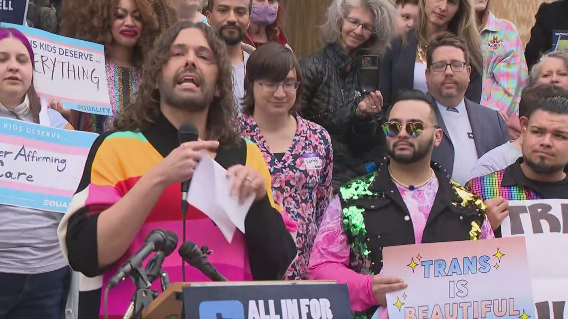 Activists rally at the Texas Capitol for All in for Equality Advocacy Day