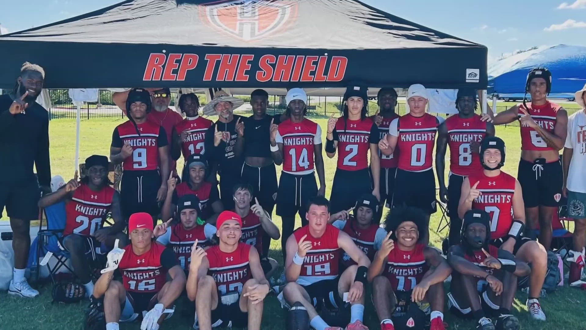 Fourteen teams from across Central Texas counties appeared in a 7-on-7 football tournament in College Station. 