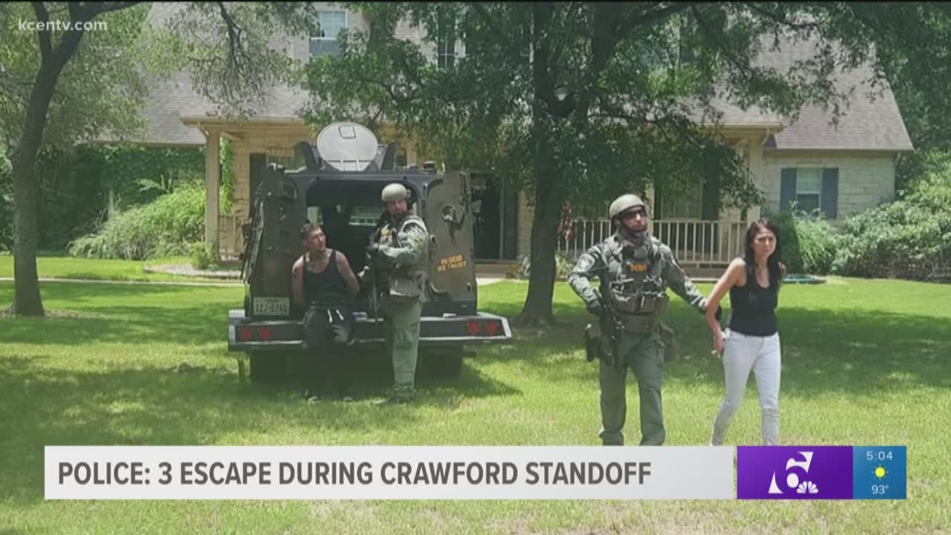 A child and two adults are safe after being held at gunpoint in Crawford. 