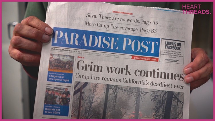 Paradise Post's 2-man team is hand-delivering newspapers to Camp Fire evacuees