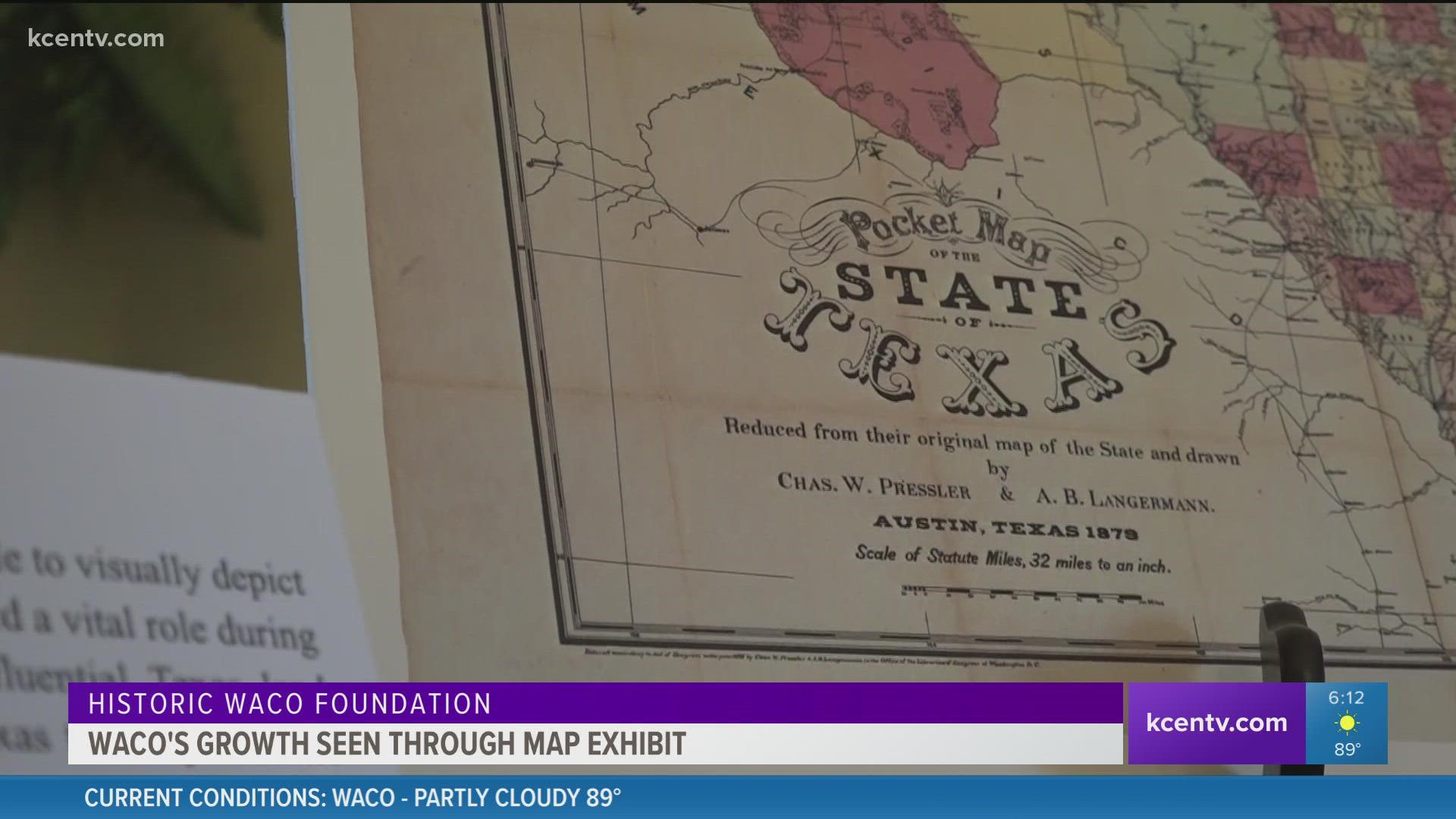 Maps of the early 1840s through 1920s show a bigger picture of the major events that helped established Waco.