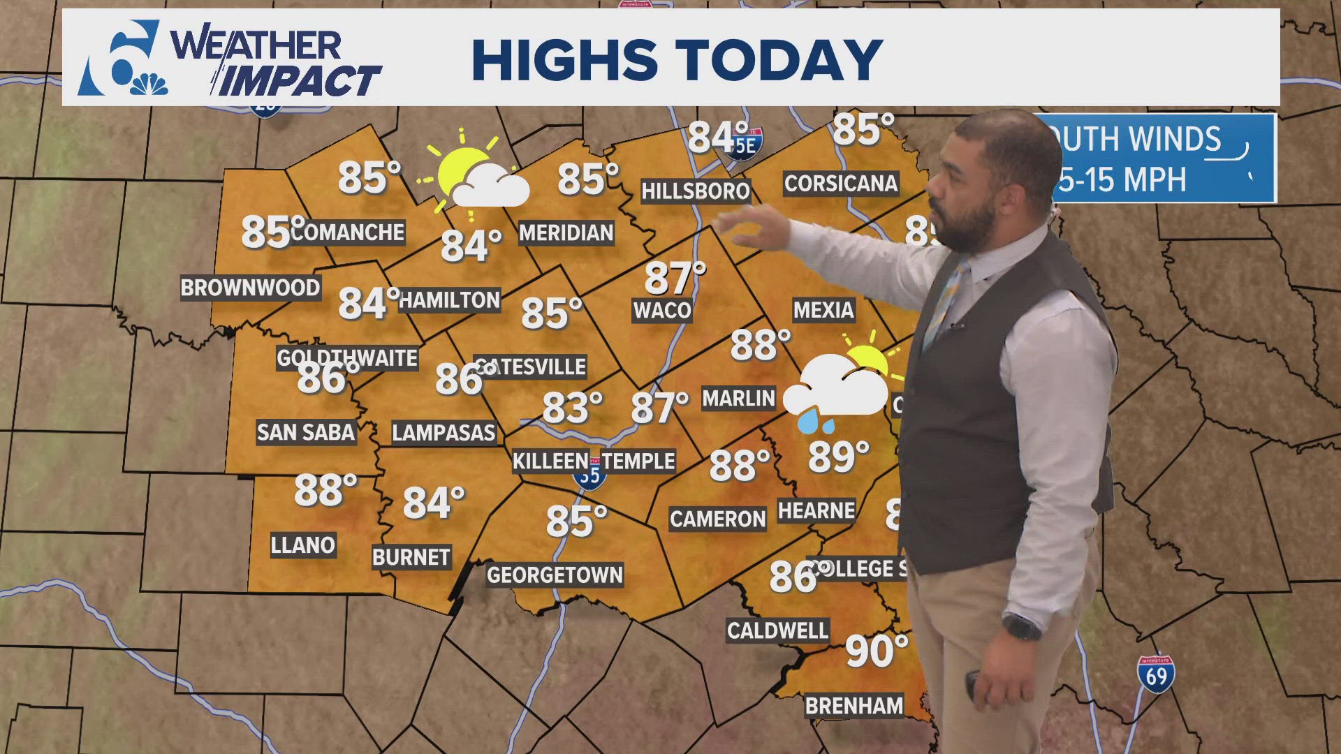 Showers and thunderstorms are possible tomorrow afternoon, but better chances and possibly STRONG storms move in with a cold front overnight into Thursday morning.