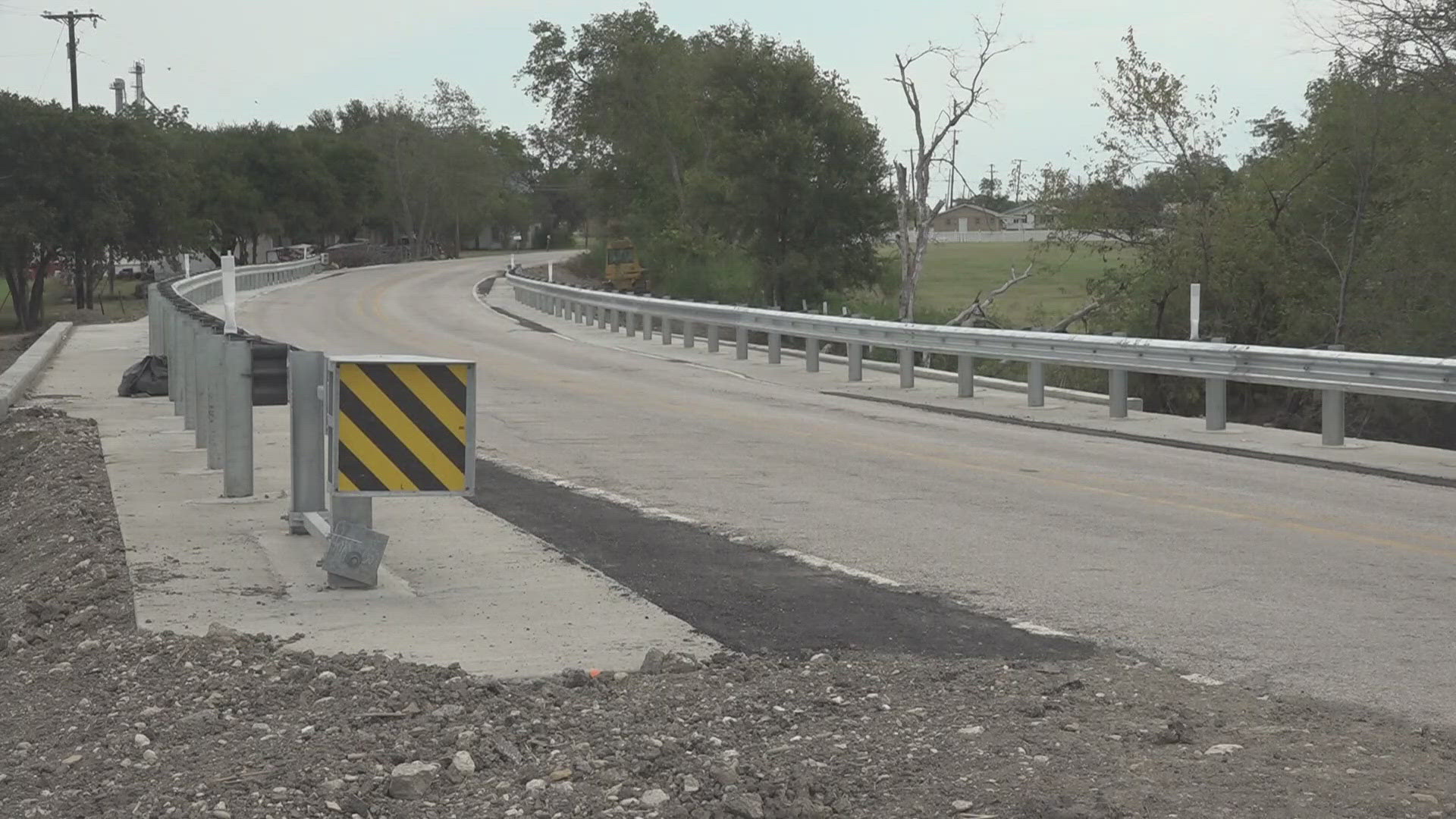 The bridge construction had been at a standstill for two years until construction started back up in April.