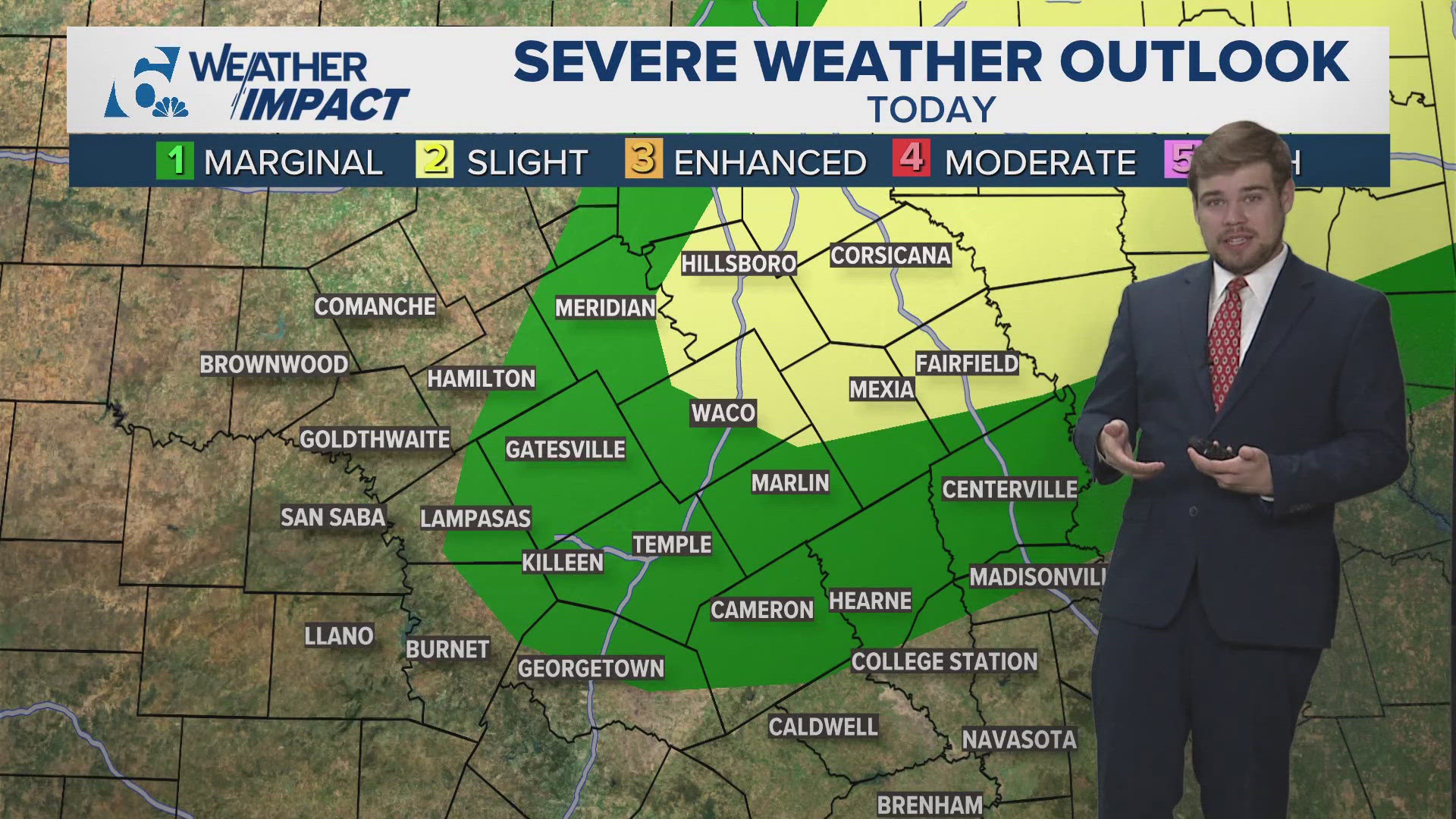 Both today and Saturday evenings could see storms develop to the west and move across Central Texas. Primary threats will be large hail and damaging winds.
