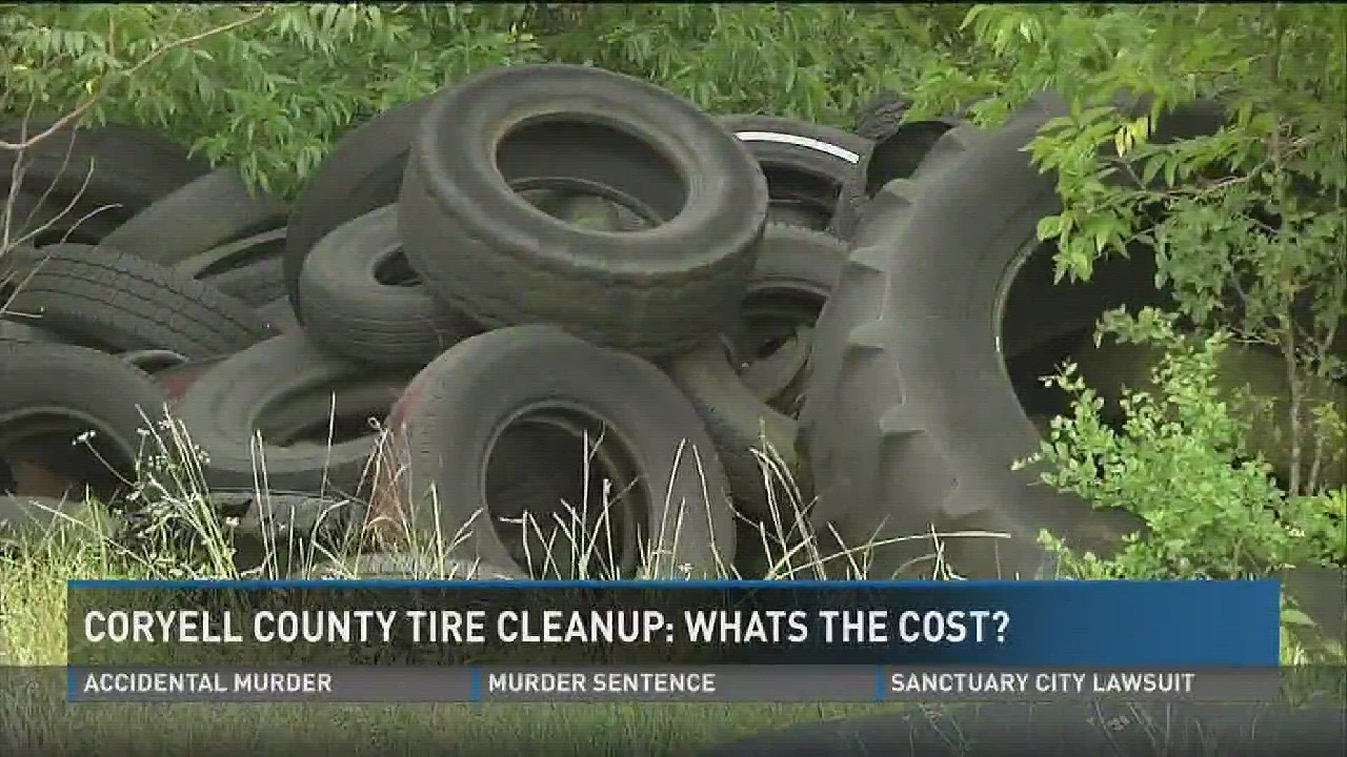 KCEN's Andrew Moore reports why no one wants to take responsibilty for cleaning up the pile of tires in Coryell County.