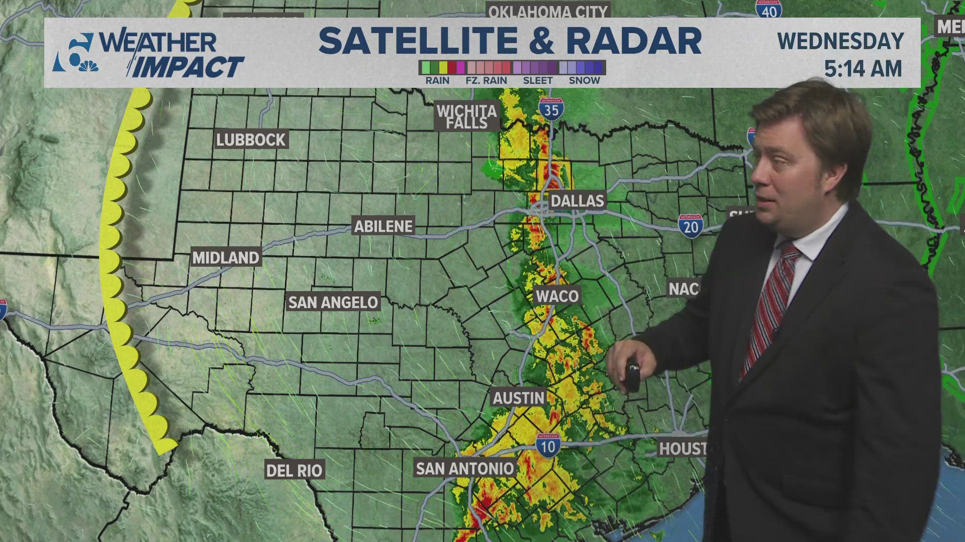 A dryline setup to the west this afternoon will spark off some thunderstorms for West Texas. Those storms could reach Central Texas after 10pm.