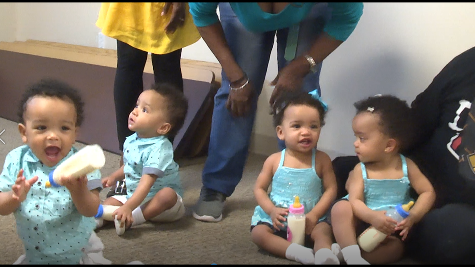 Last year, a Waco mom went to the hospital expecting to deliver triplets. She was surprised to learn there was a fourth baby.

Tuesday, the quadruplets turned 1, and KCEN Channel 6 was invited to spend time with them as they celebrated their first birthday.