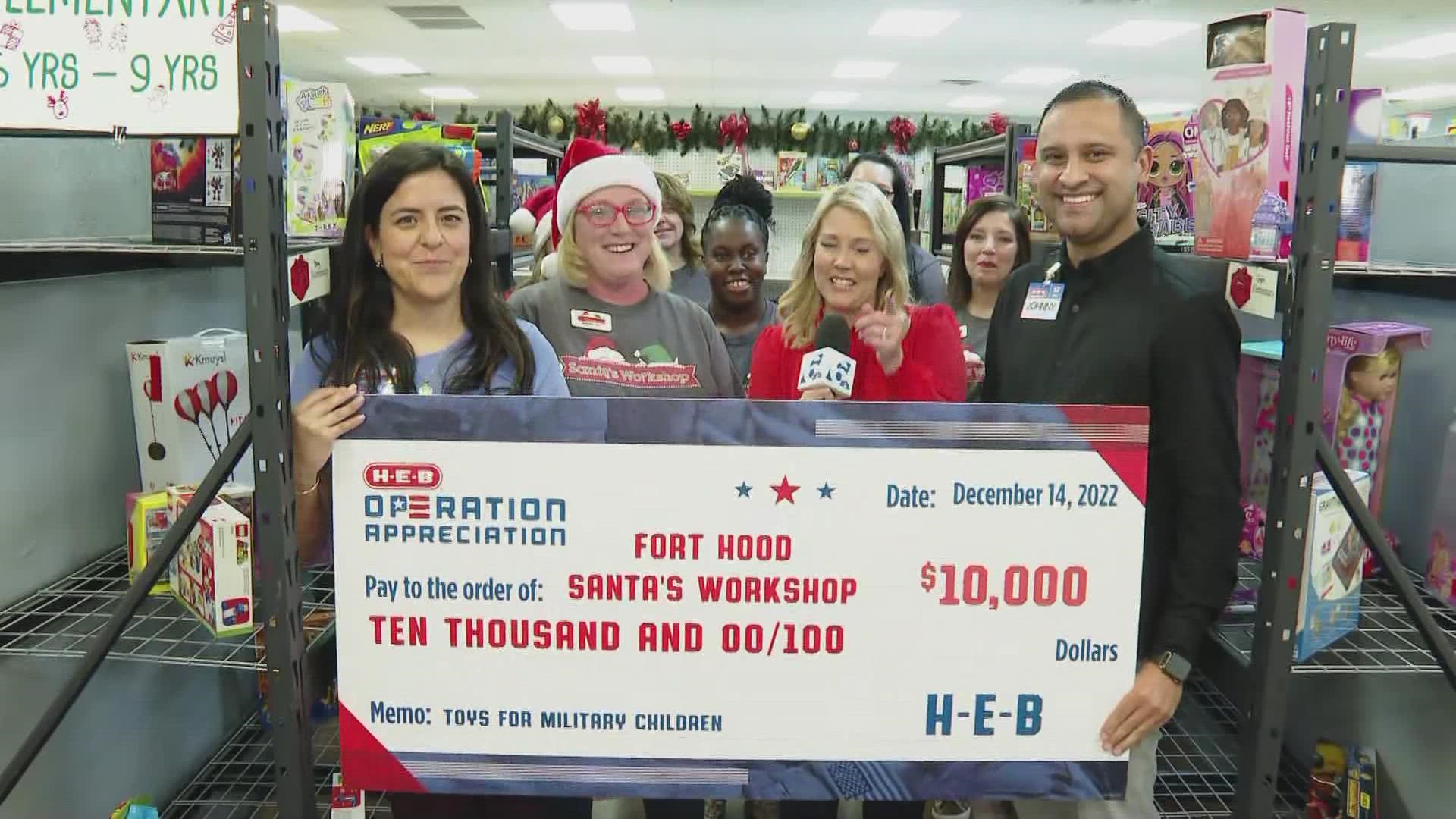 The non-profit is working with 6 News and H-E-B for Camo Santa to provide toys to Fort Hood military children this holiday season.