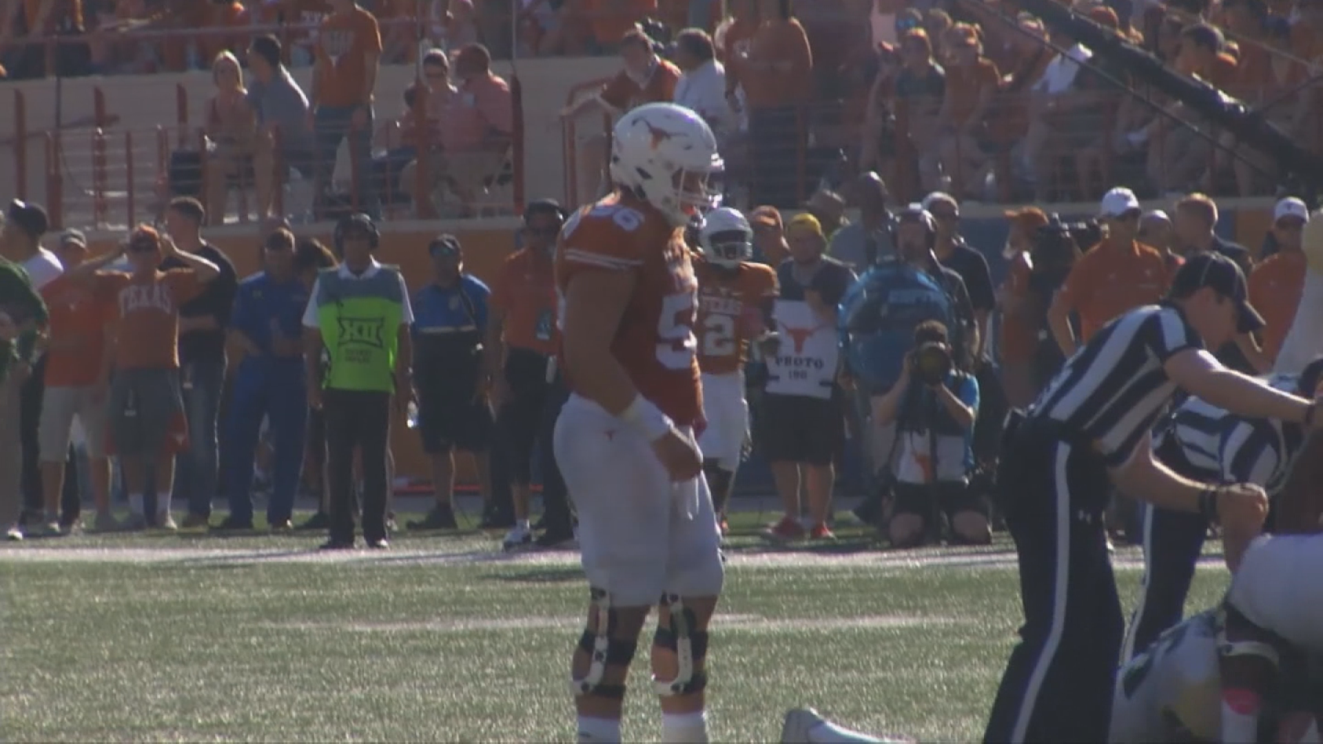 Longhorn coach Tom Herman said the Belton grad is one of the two most vocal leaders on the Texas offense.