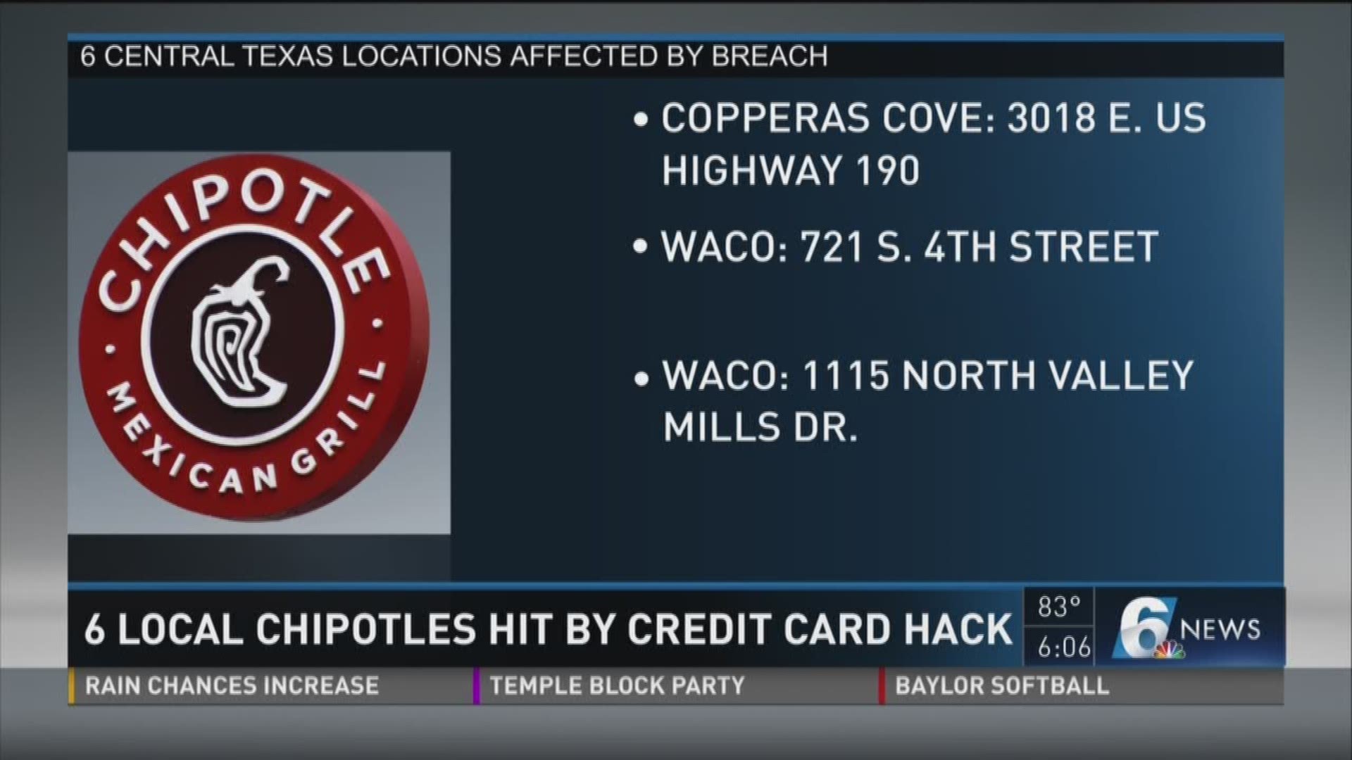 If you recently ate at a local Chipotle Restaurant, you might want to check your credit card statement. 