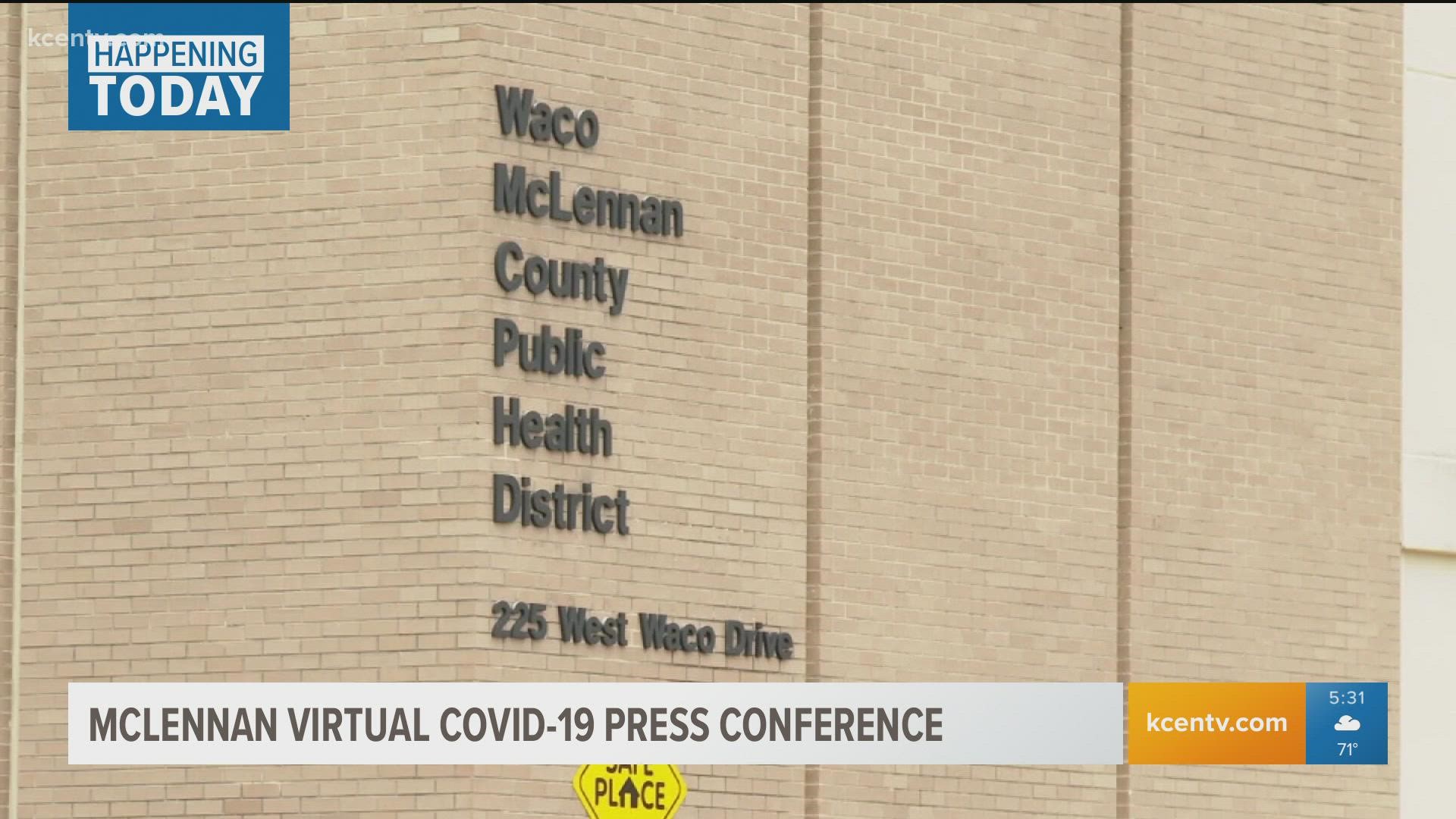 Maria Aguilera brings you all the details about McLennan County's virtual COVID-19 Press Conference.