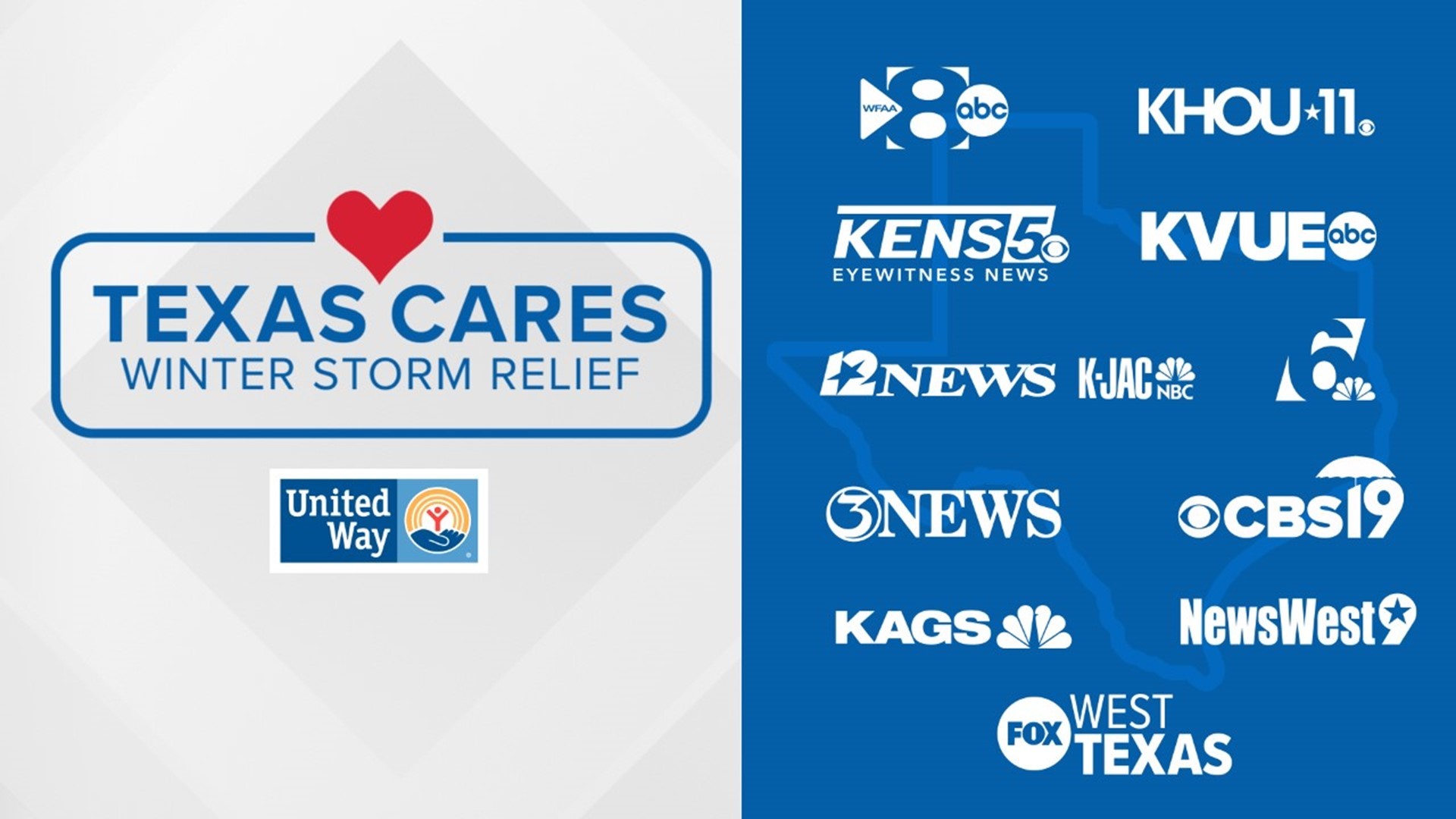 KCEN and its sister stations in Texas have partnered with United Way to raise funds for those who have been affected by the Winter Storm