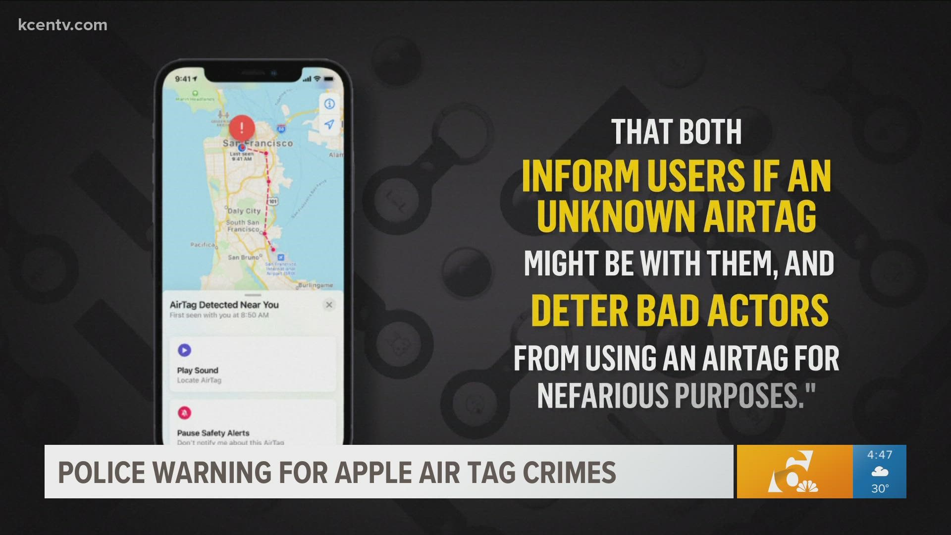 Police are warning people of Apple Air tags that are usually used to track belongings is being used to track others and commit crimes.