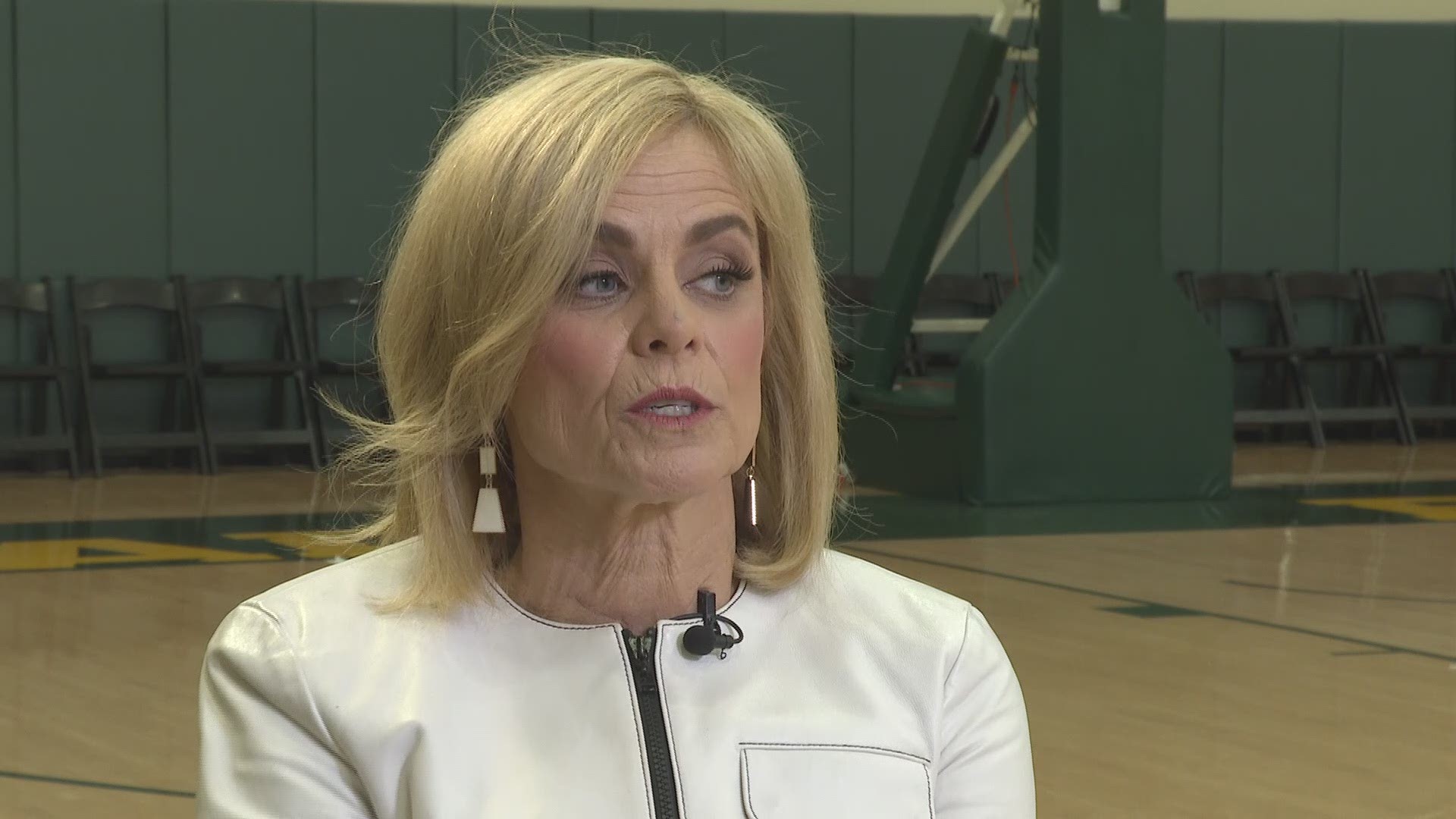 Lady Bears head coach Kim Mulkey said she scheduled her practices at specific times, so she won't miss her kids' games.