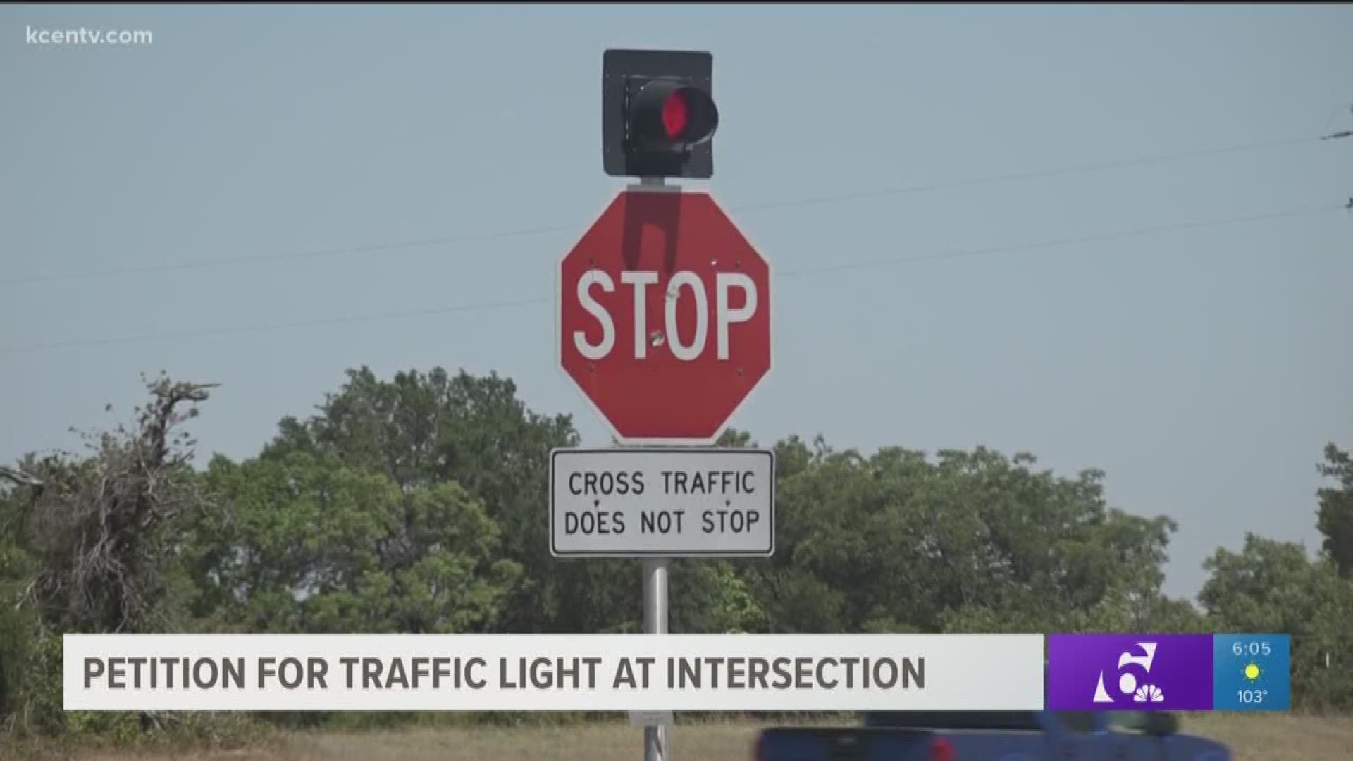 Petition for traffic light at intersection | kcentv.com