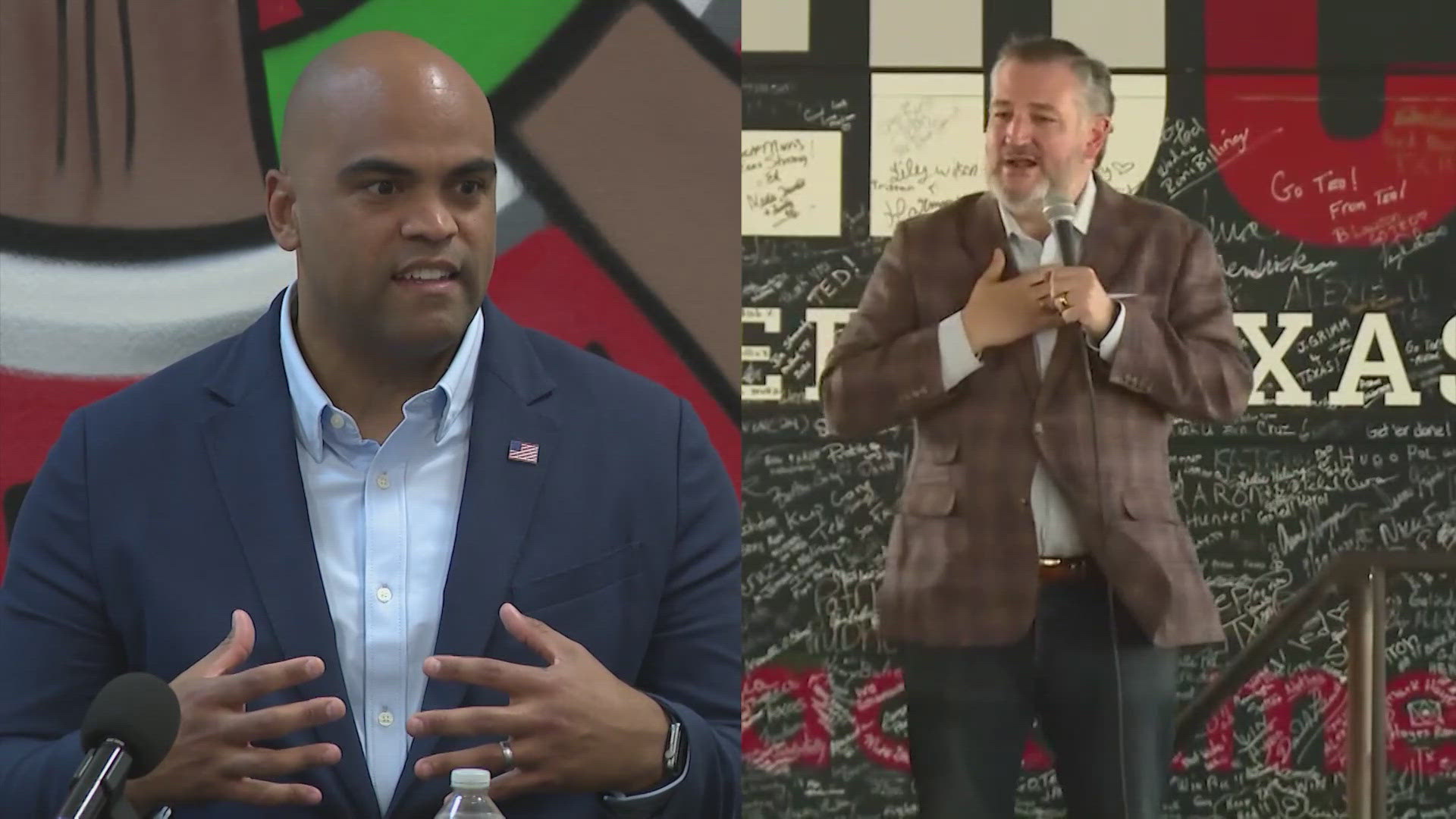 Texas senate race between Republican incumbent Ted Cruz and Democratic challenger Colin Allred draws national interest