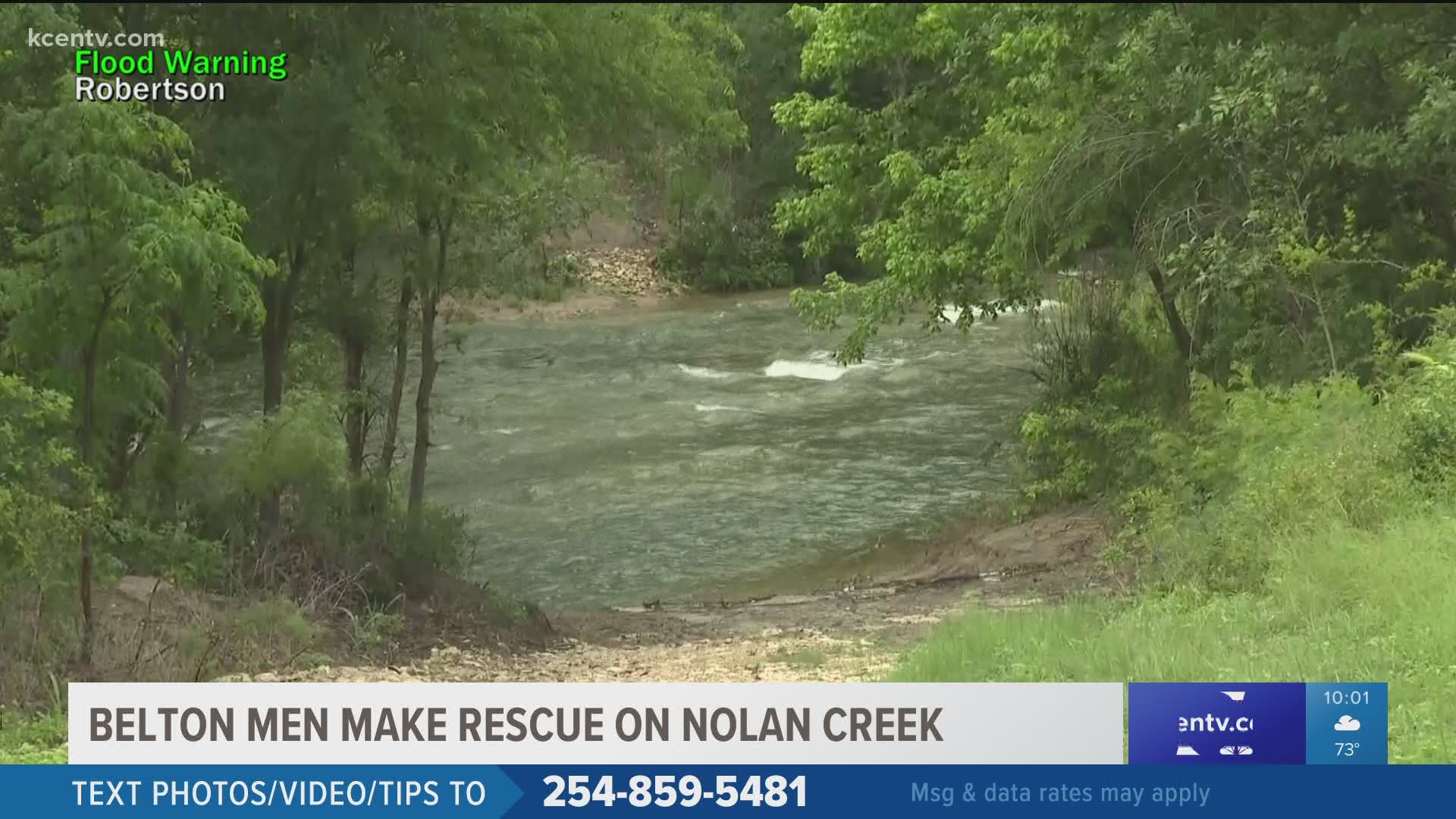 2 Belton men take action to rescue pair of siblings caught in current in  Nolan Creek