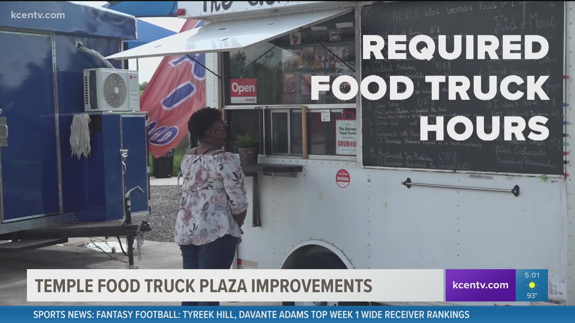 How can the city of Temple get more people down to its food truck plaza? Truck owners are suggesting some solutions.