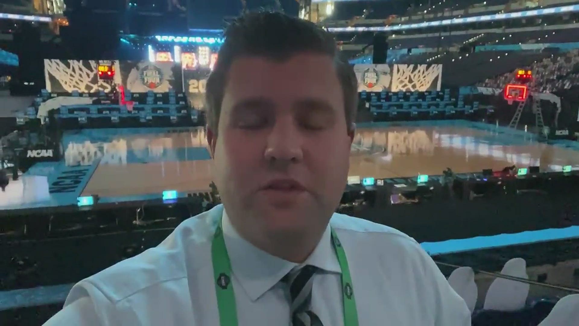 Sports director Kurtis Quillin explains where Baylor’s focus is after practice at the Final Four.
Credit: Kurtis Quillin