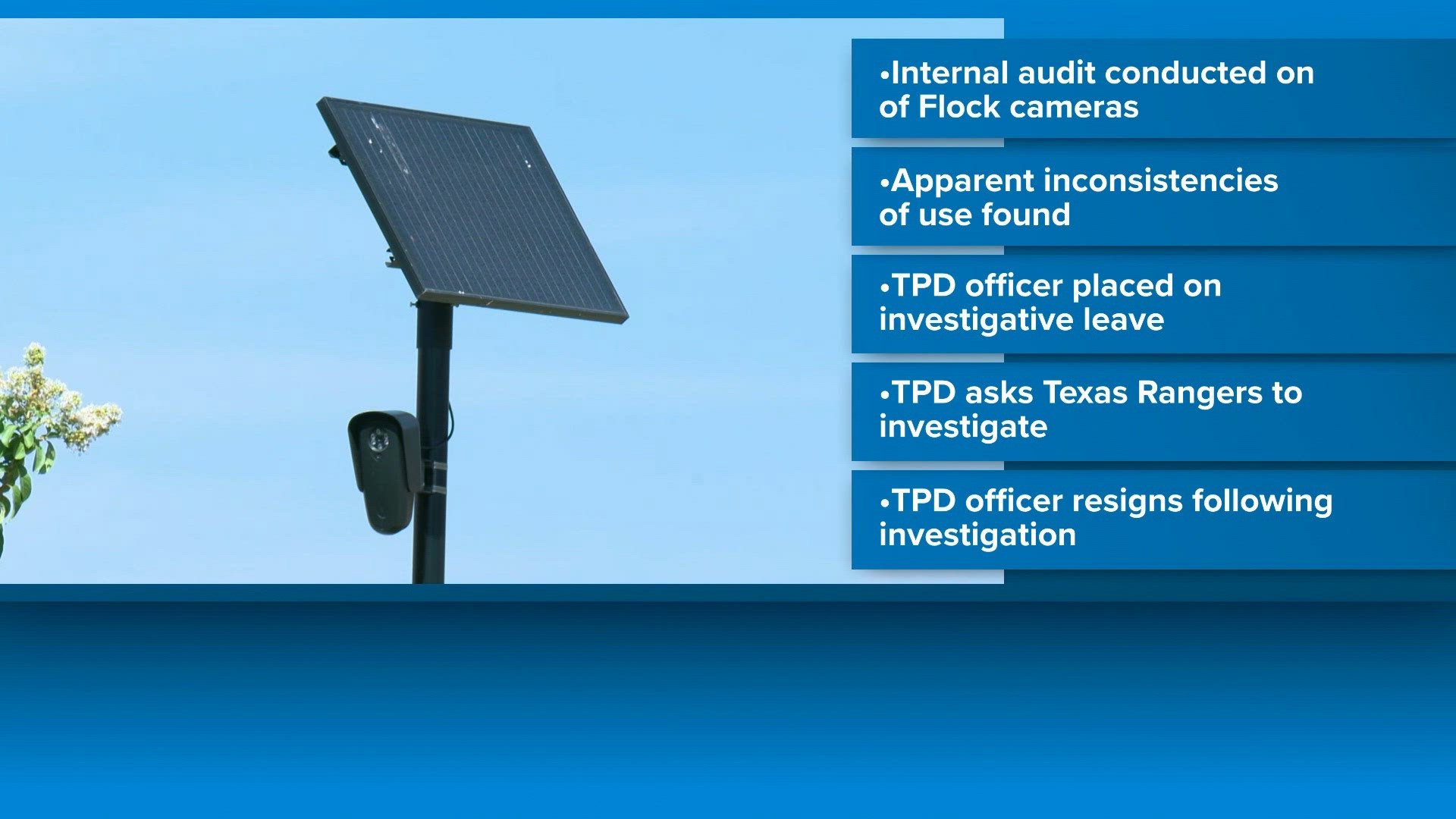 Flock cameras: Who is tracking your car? Over 120,000 nationwide, Texas second most; TPD officer resigns over misuse as privacy experts warn of 'dossier of your life'