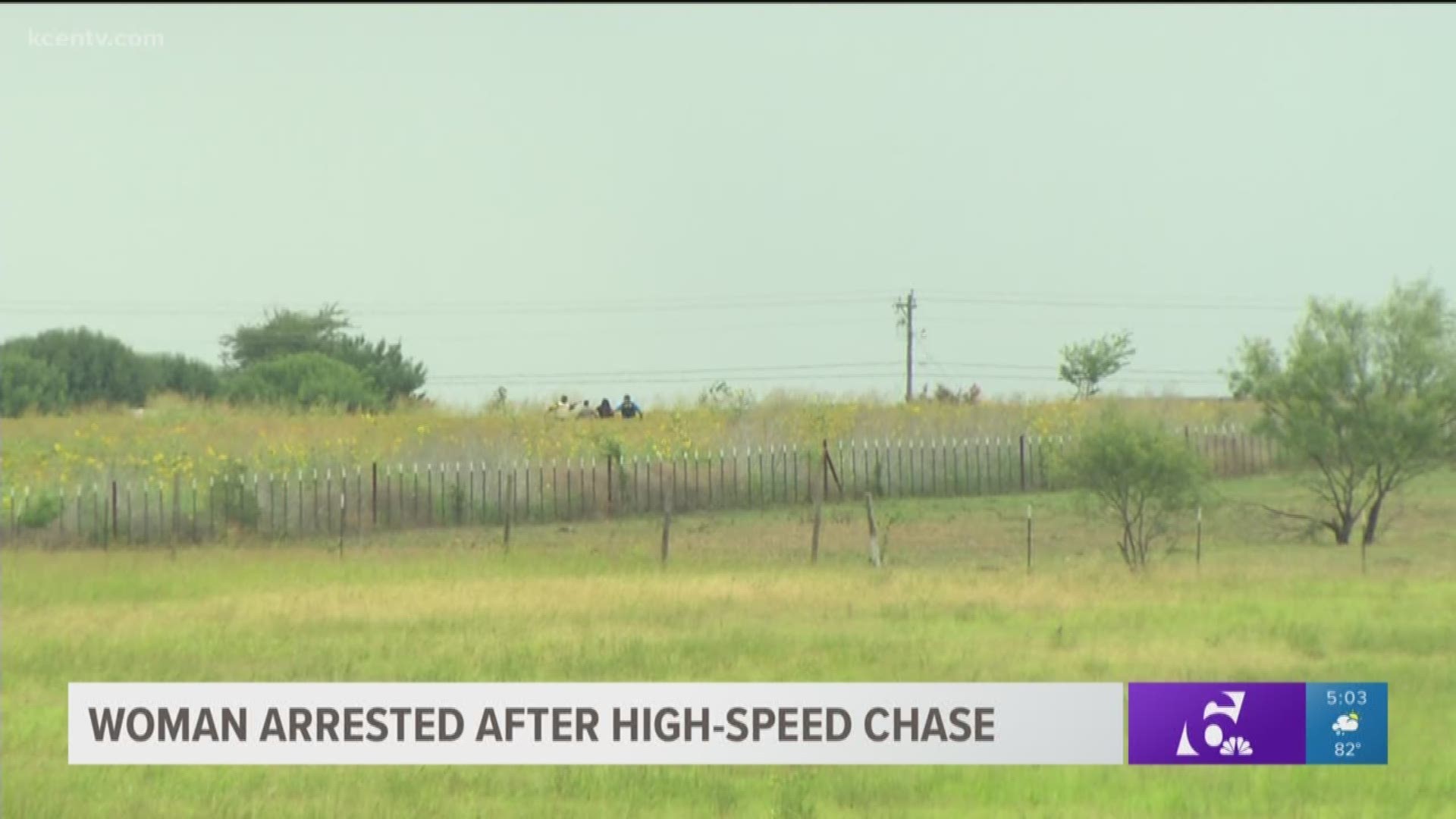 A woman who led police on a high-speed chase is in custody. 