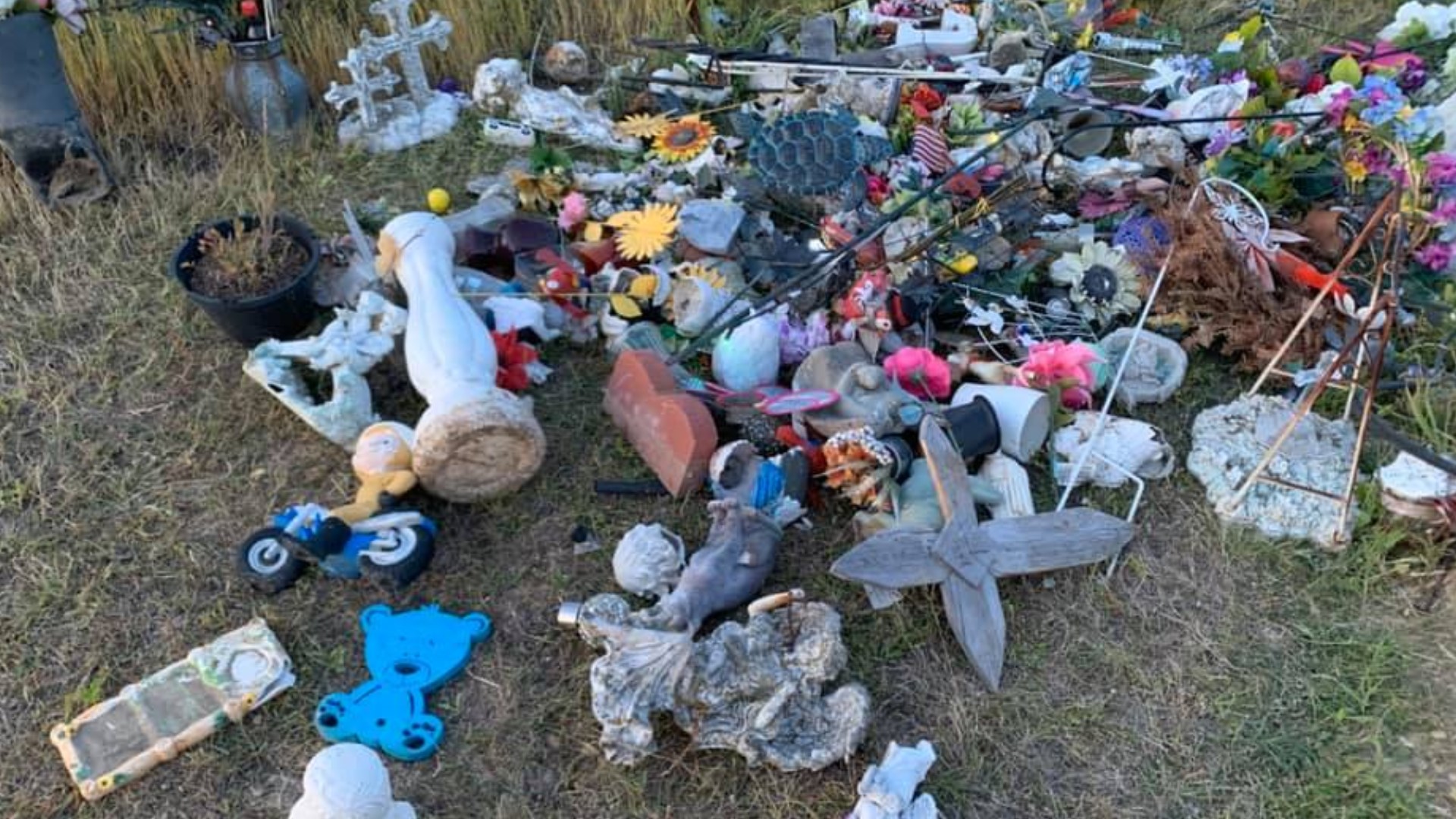 A volunteer with the Moody Cemetery Association said signs had been posted and the items needed to be removed so the grass could be mowed.