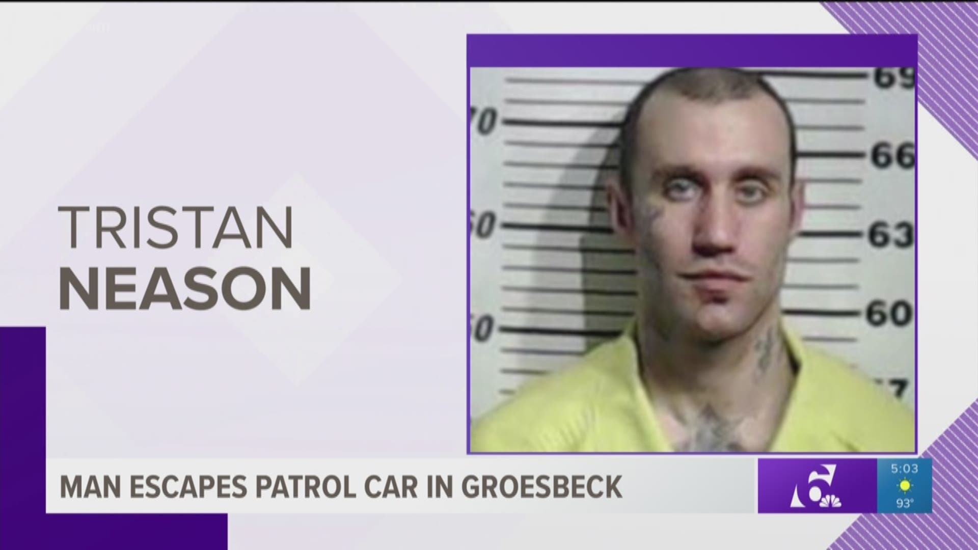 Groesbeck police are looking for a man who escaped from a patrol car. 