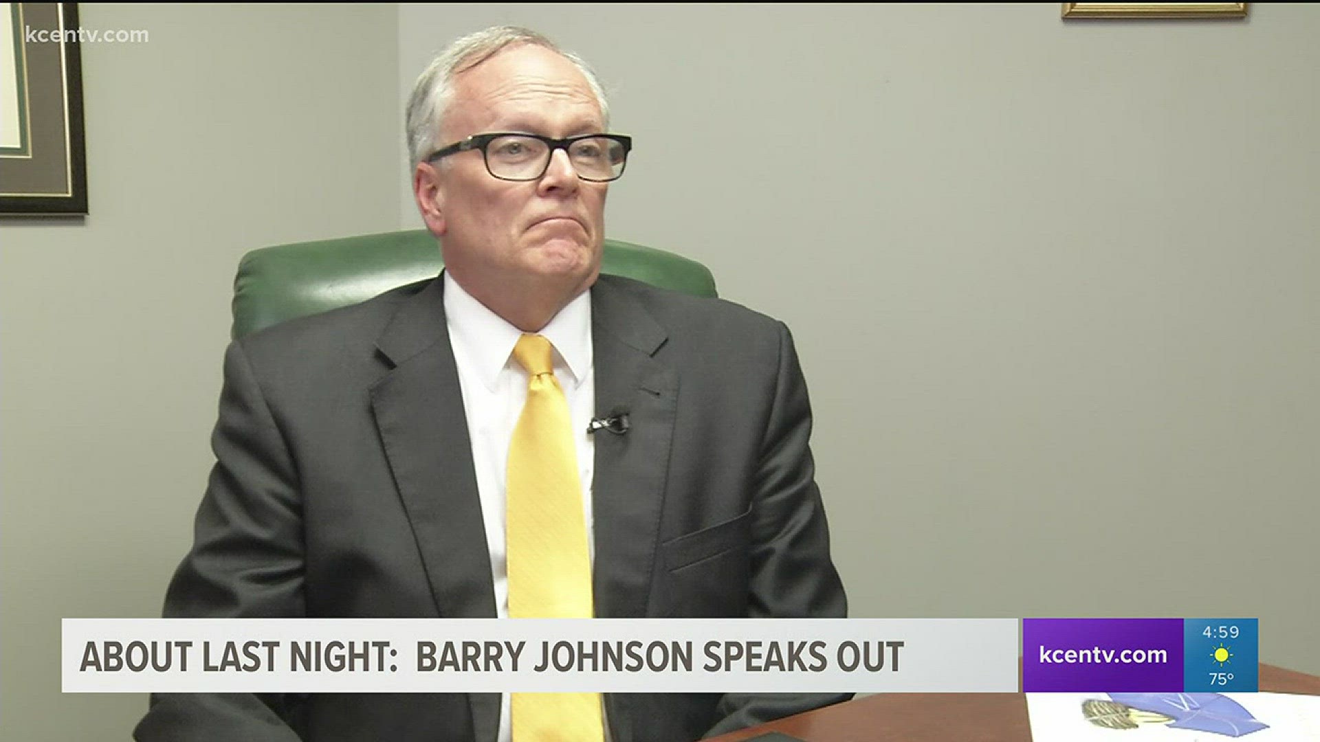 Barry Johnson, the elected Republican nominee for McLennan County District Attorney is speaking out.