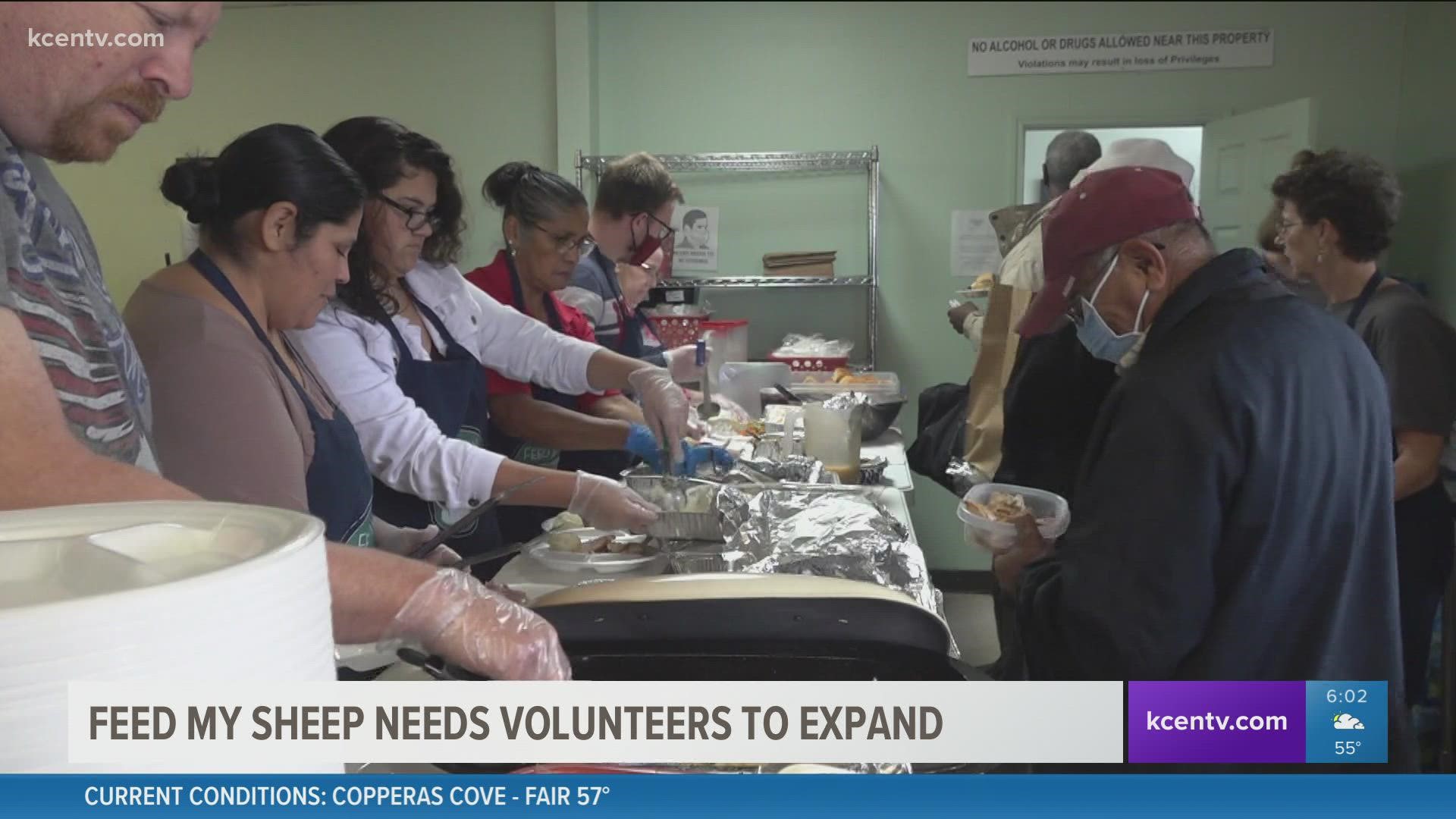 Several hundred people were able to get a warm Thanksgiving meal in Temple thanks to Feed My Sheep; the organization wants to expand its services to help homeless.