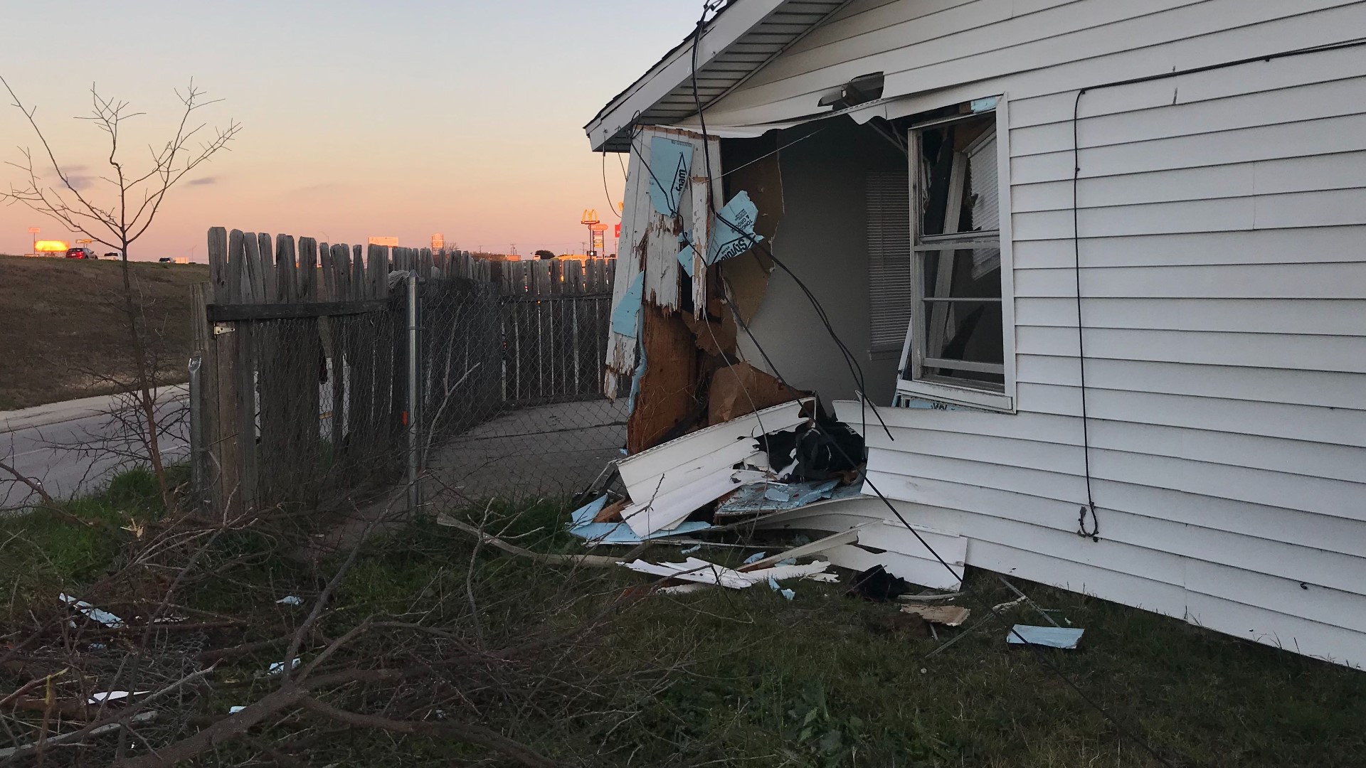One person arrested after crashing into a home in Killeen early Tuesday morning.