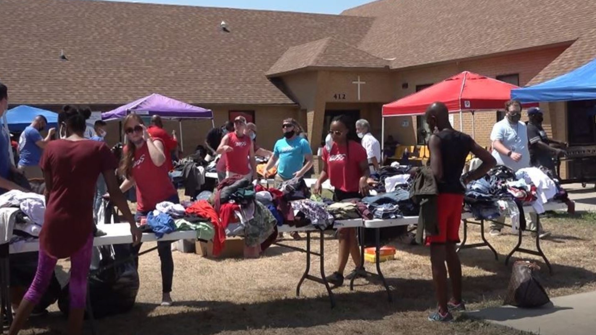 Those who attended were able to pick up socks, toiletries, non-perishable items and more all for free on Saturday.