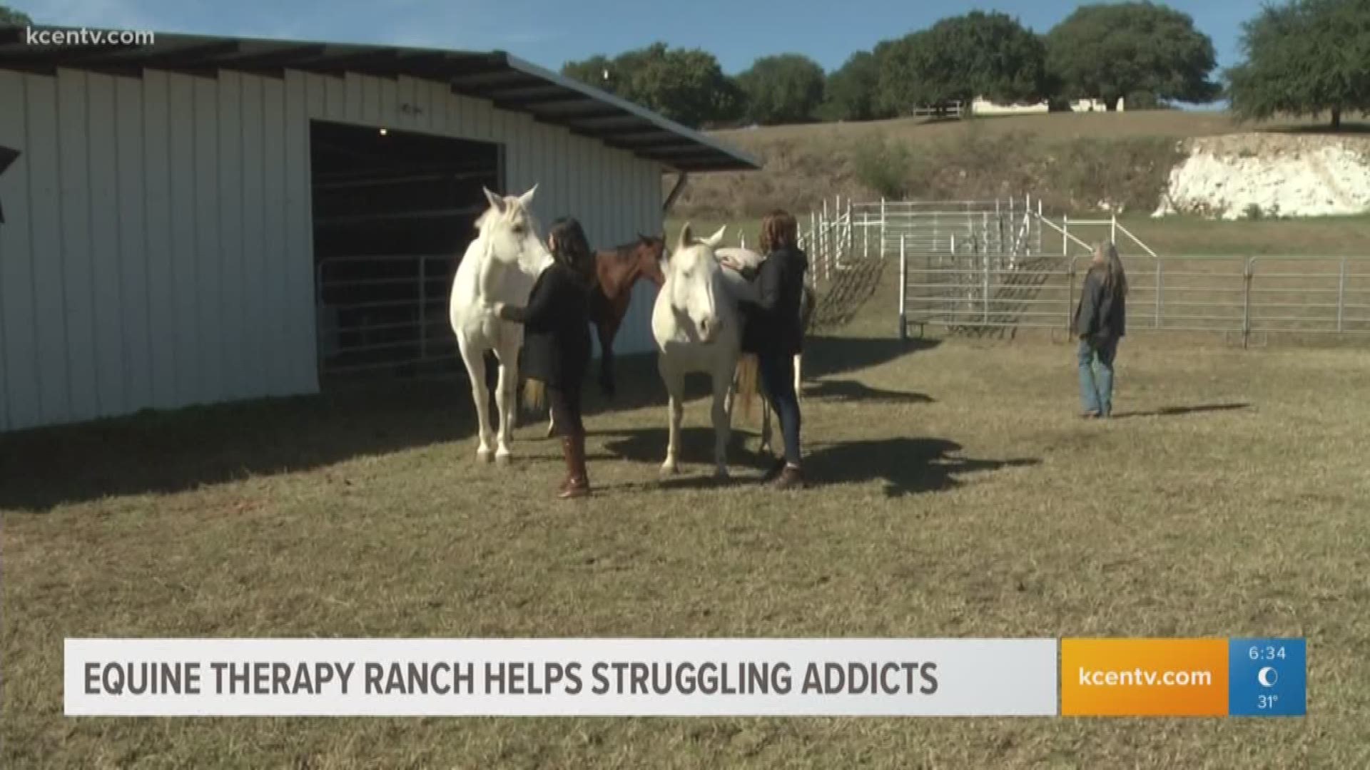 A California woman moved to central Texas to open up a ranch to provide Equine therapy for people struggling with addiction.