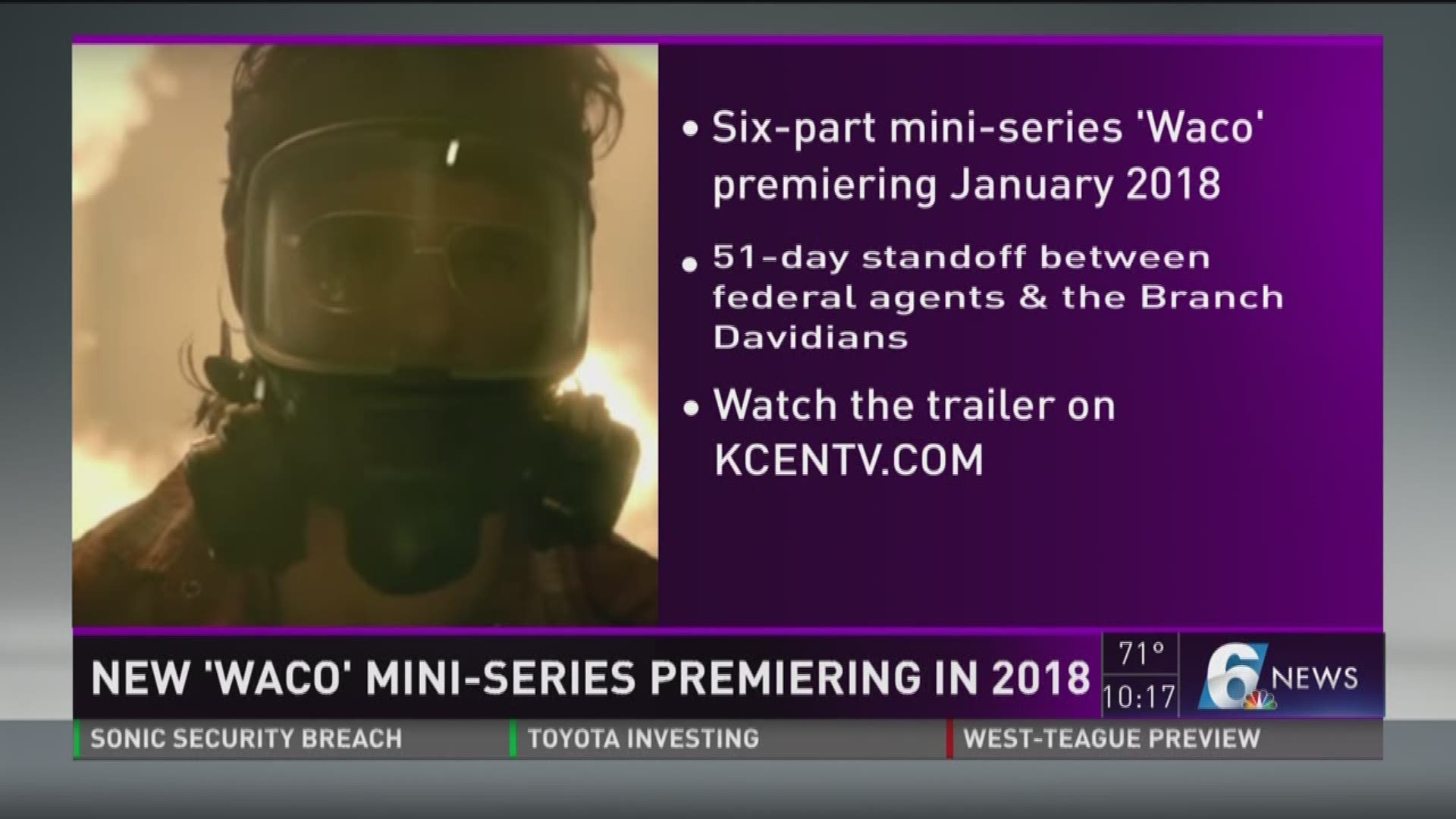 We are getting our first look at a six-part limited series called "Waco" which is scheduled to premiere January 2018 on The Paramount Network. 
