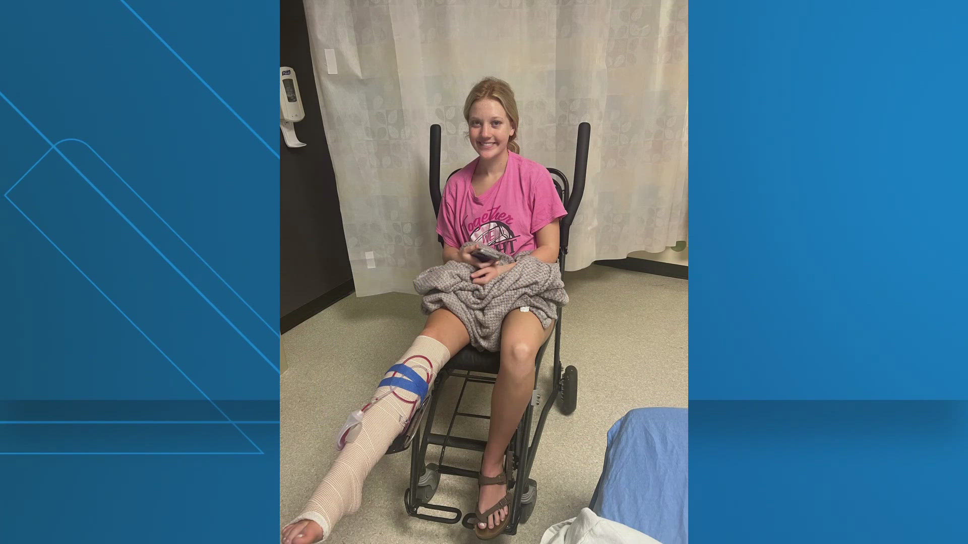 Two years ago, Emmie Vacek had her whole leg split open from an ATV accident. Now that she's healed, she wishes nobody has to go through the same recovery process.