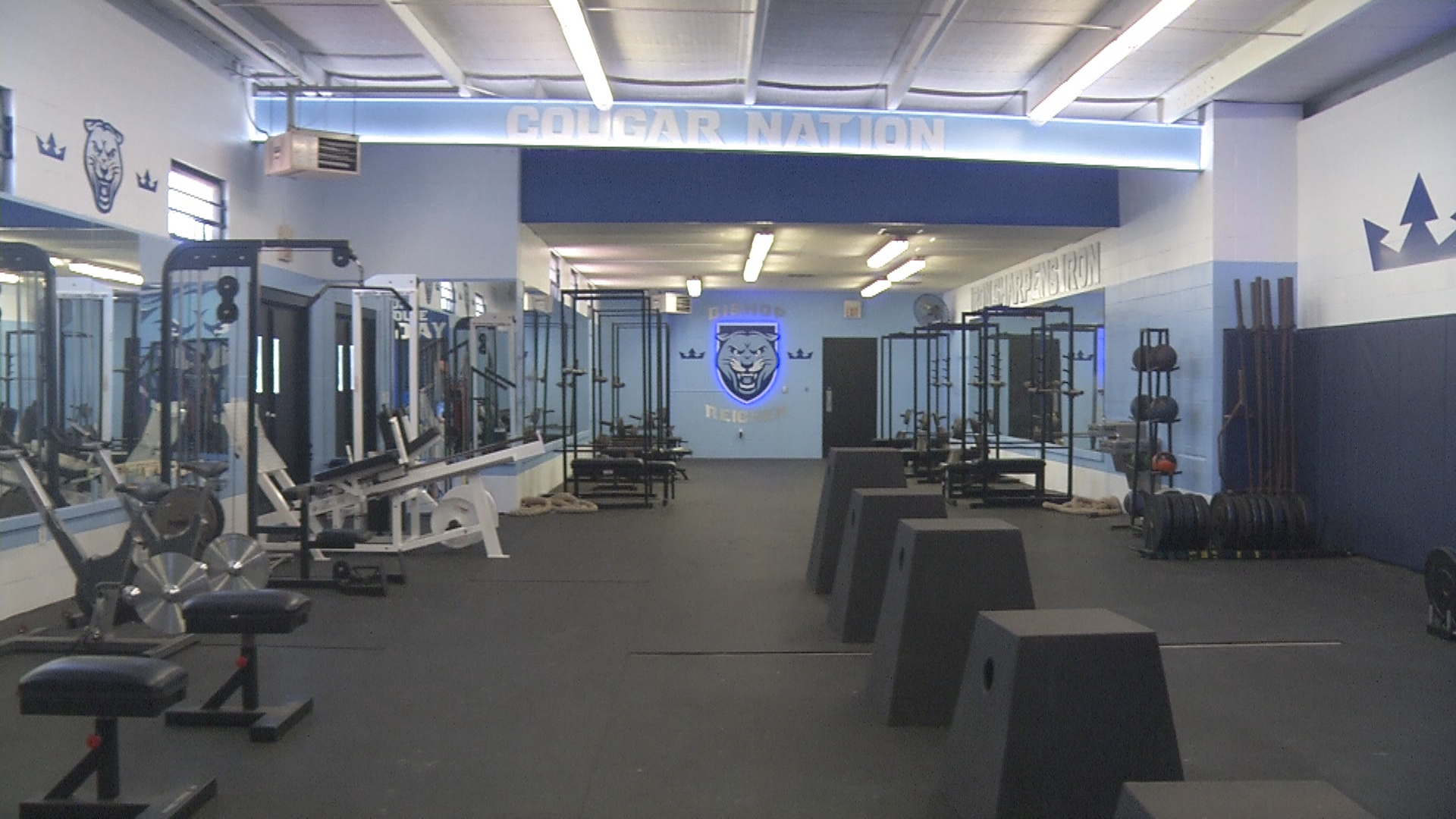 While sports-related construction projects nationwide have been put on hold, Bishop Reicher Catholic High School in Waco is continuing to update its facilities.
