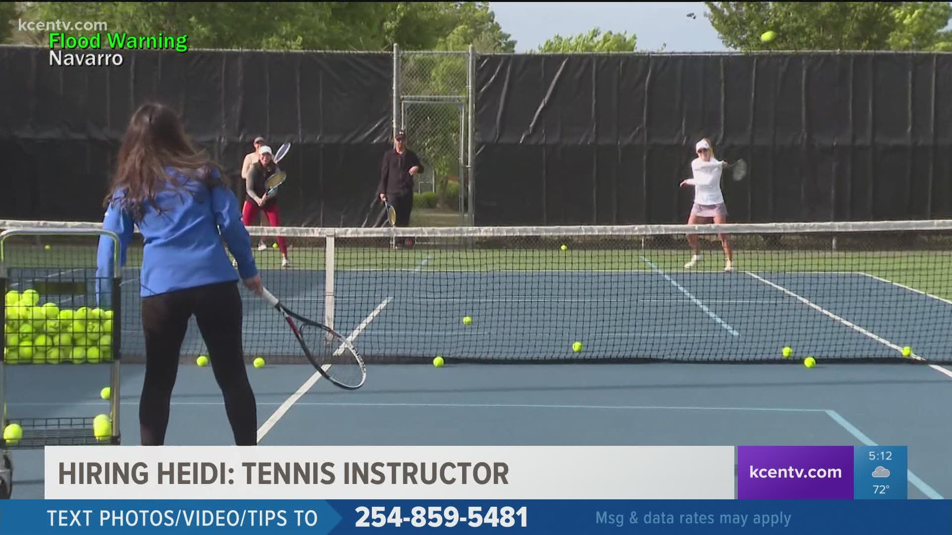 Texas Today anchor Heidi Alagha leaves the news desk and hits the tennis courts at Wildflower Country Club where she tried her hand at tennis coaching.