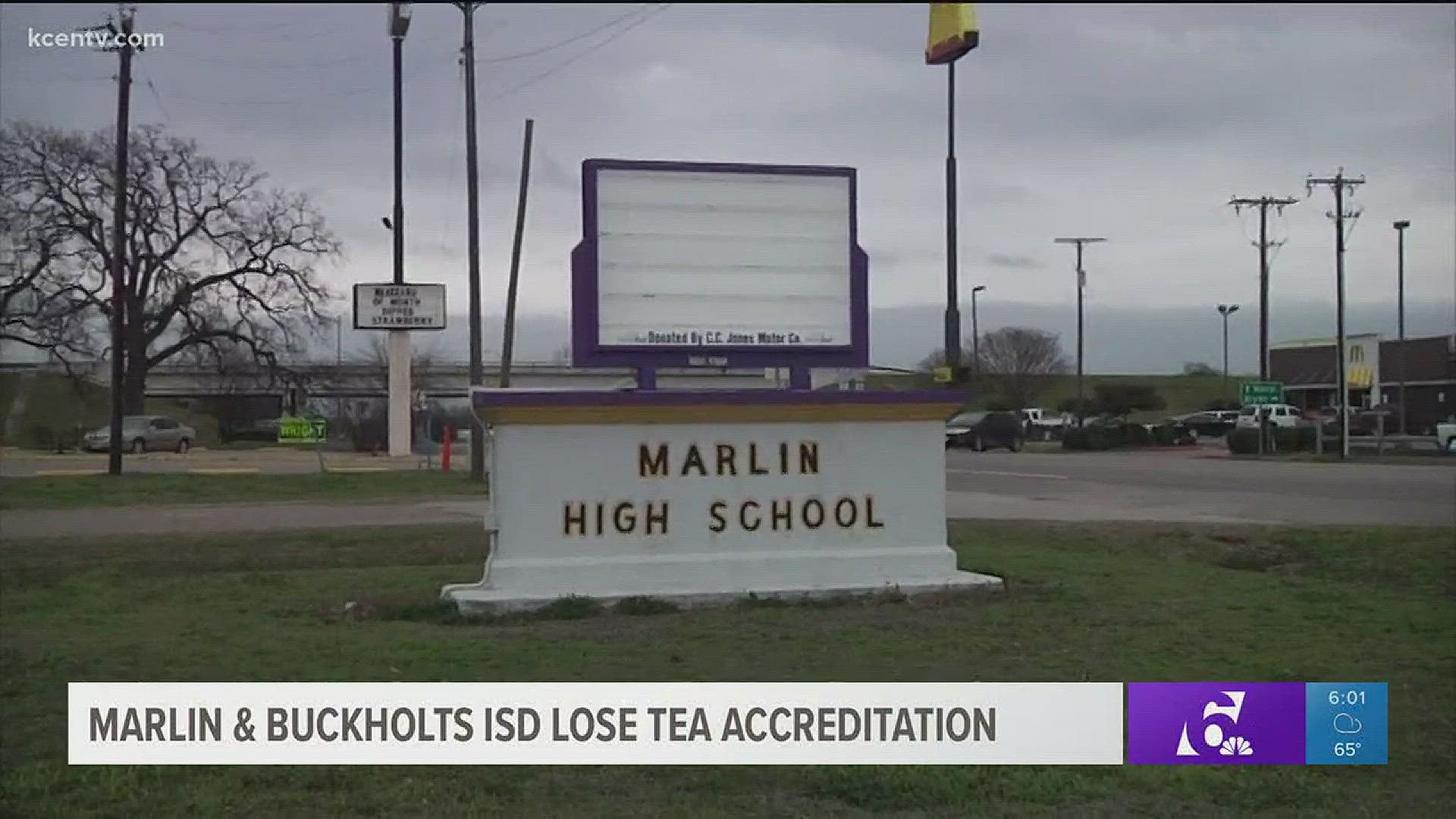 Marlin and Buckholts ISD are both at risk of closing, according to the TEA.