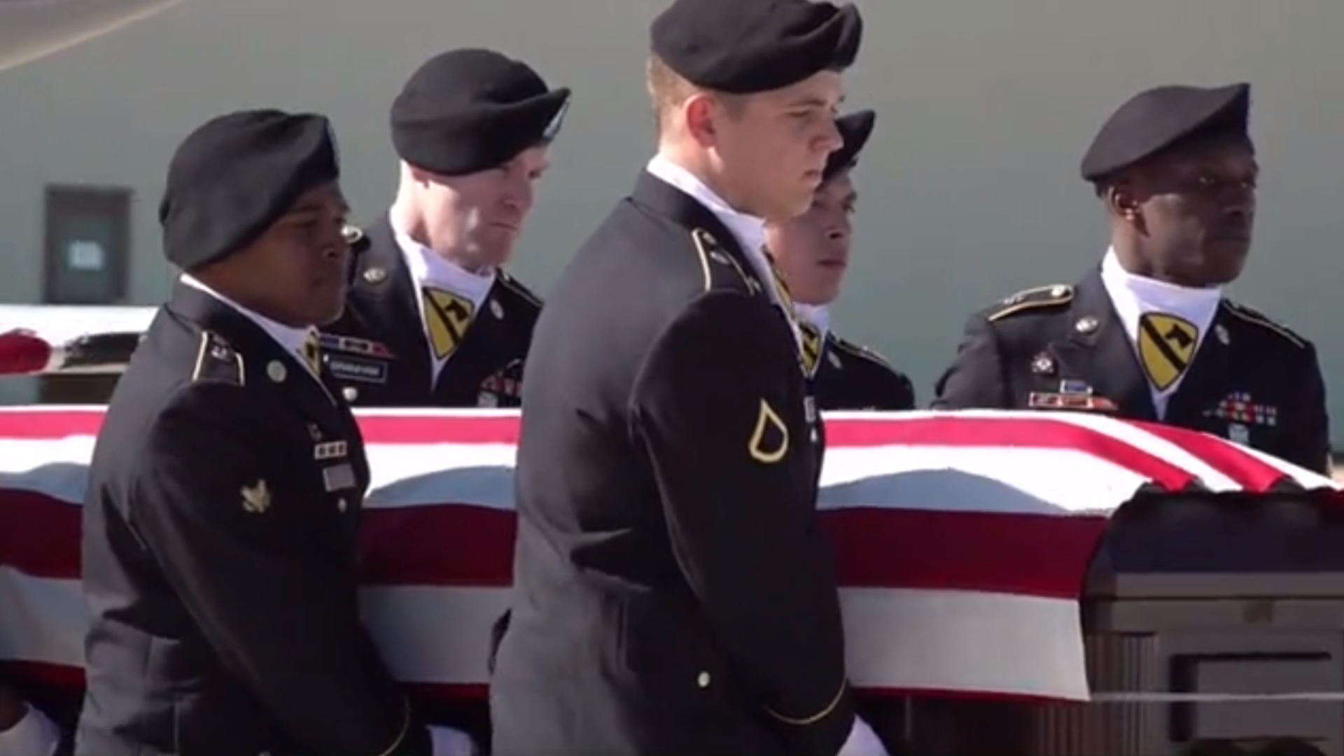 Fort Hood held a dignified transfer ceremony for 33-year-old Chief Warrant Officer 2 David C. Knadle, one of two soldiers killed in a helicopter crash overseas.