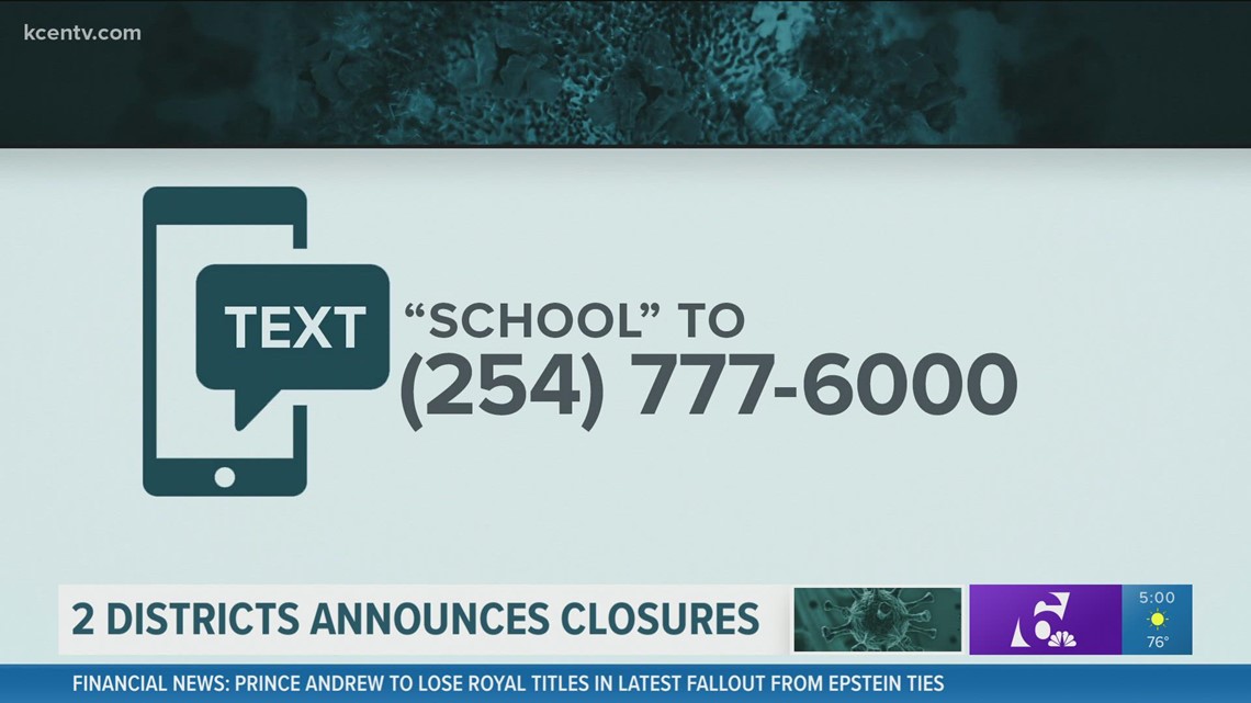 Two districts announces school closures