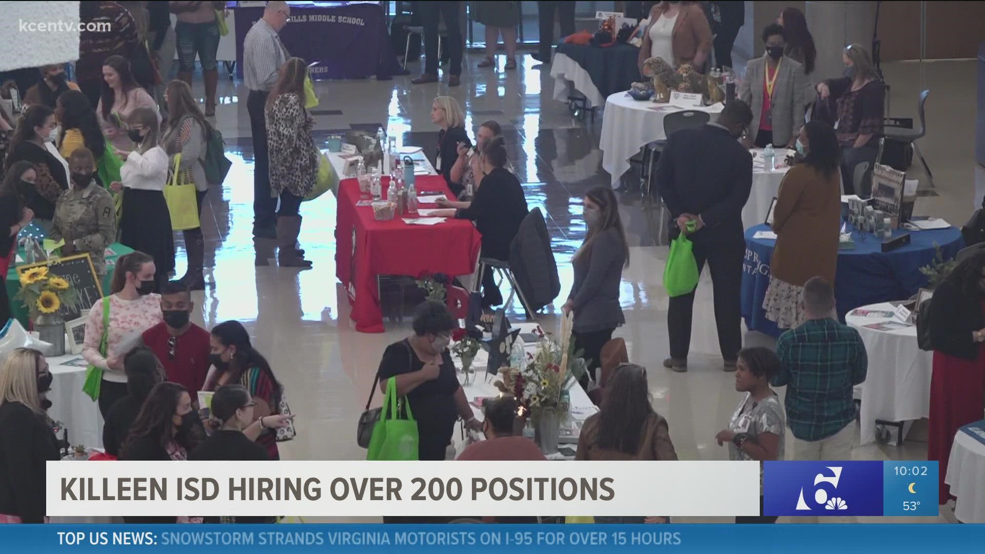 Killeen ISD had more than 600 people attend the job fair.
