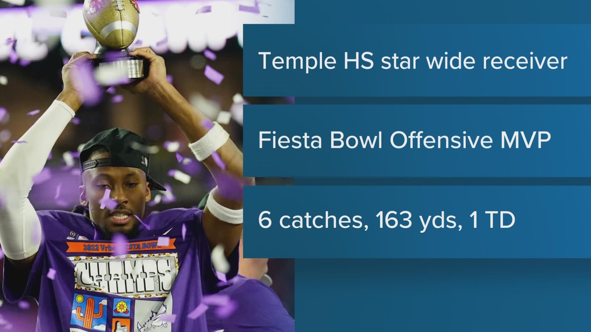 Temple's own Quentin Johnston and Jared Wiley are teammates once again as they head to the national championship in TCU's historic season.