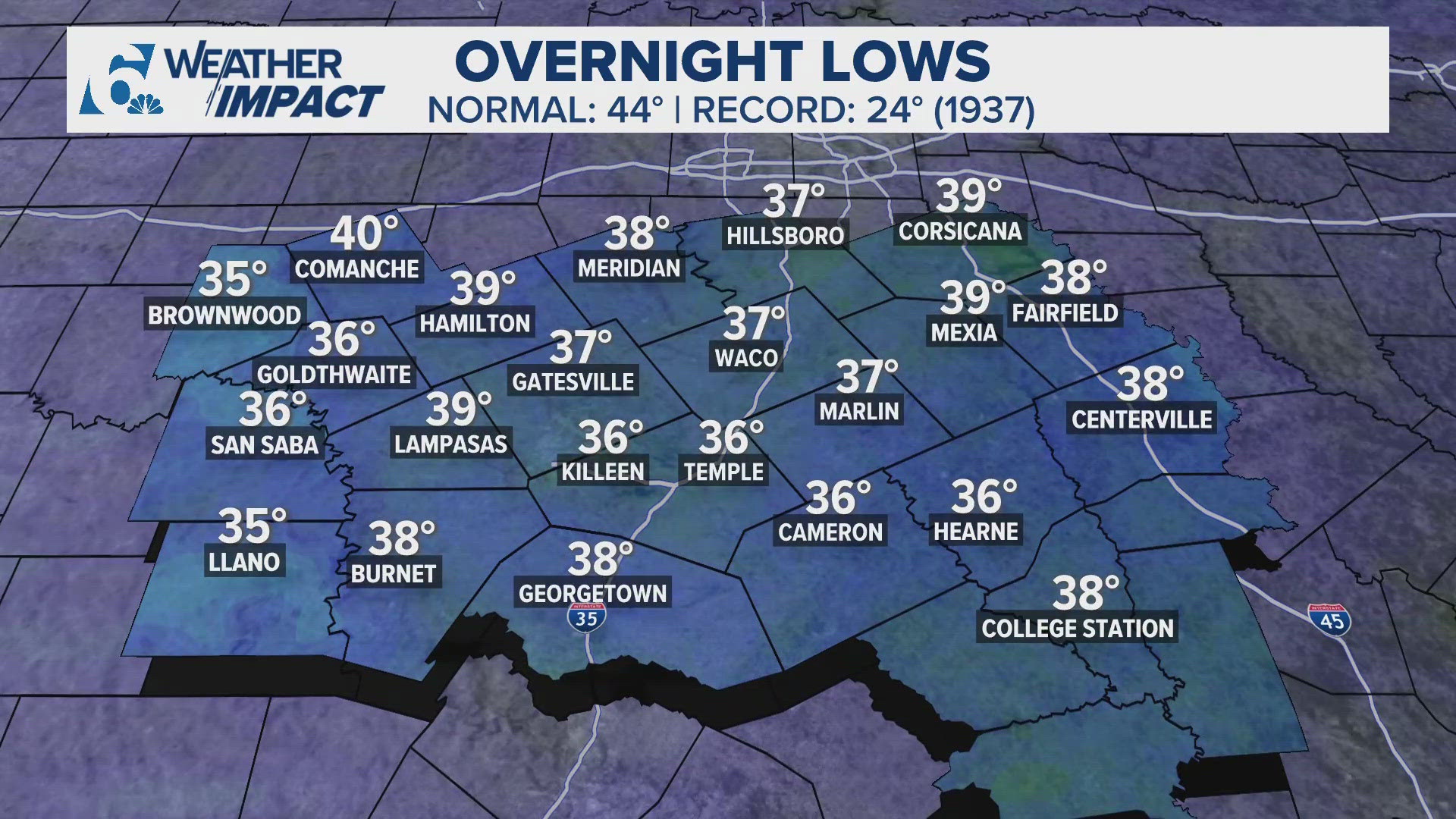 BRR- temps will plummet tonight into Thursday morning; many will take up in the upper 30s under clear skies tomorrow morning.