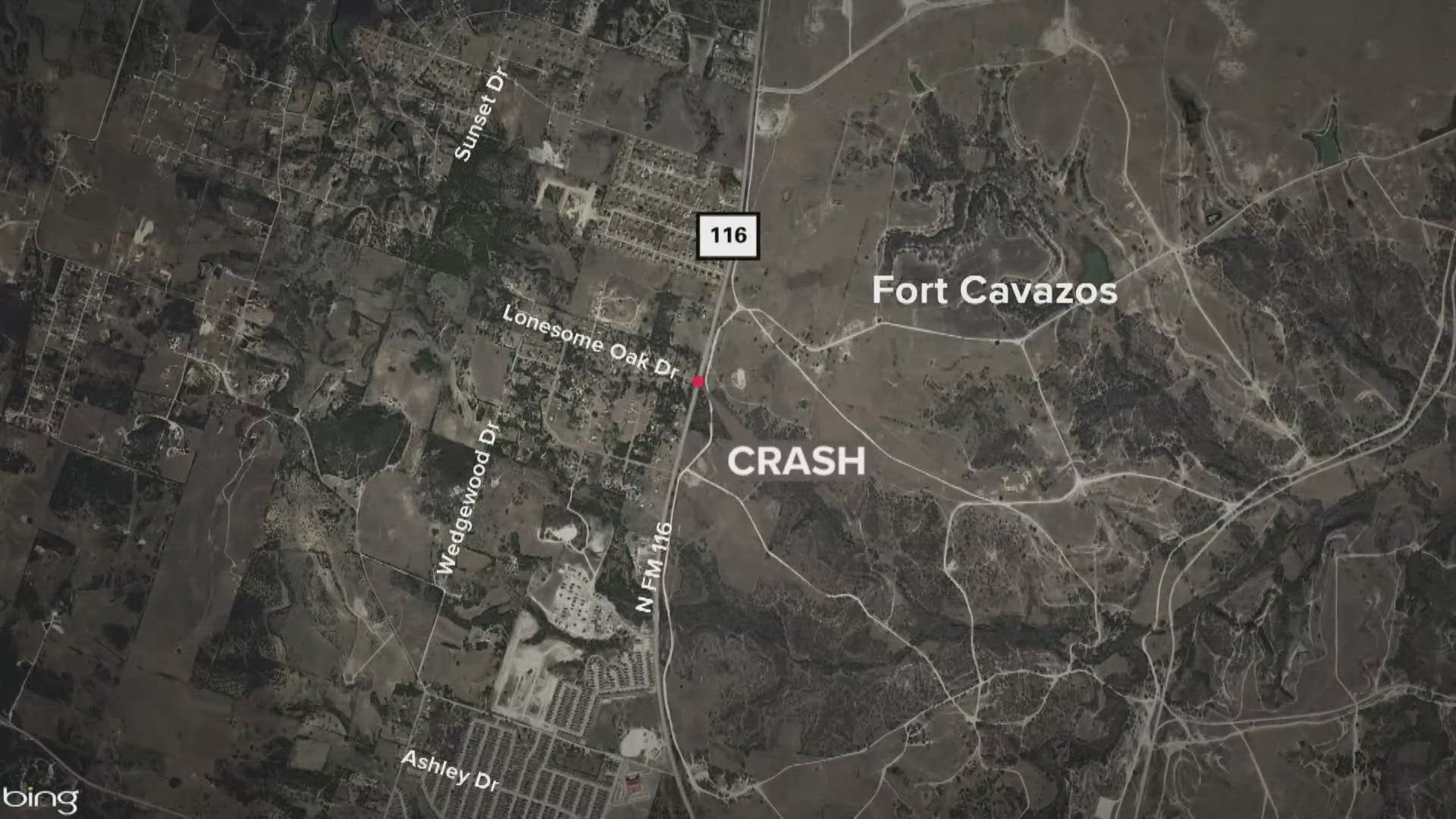 The crash occurred on FM 116 and Lonesome Oak Road, according to officials.