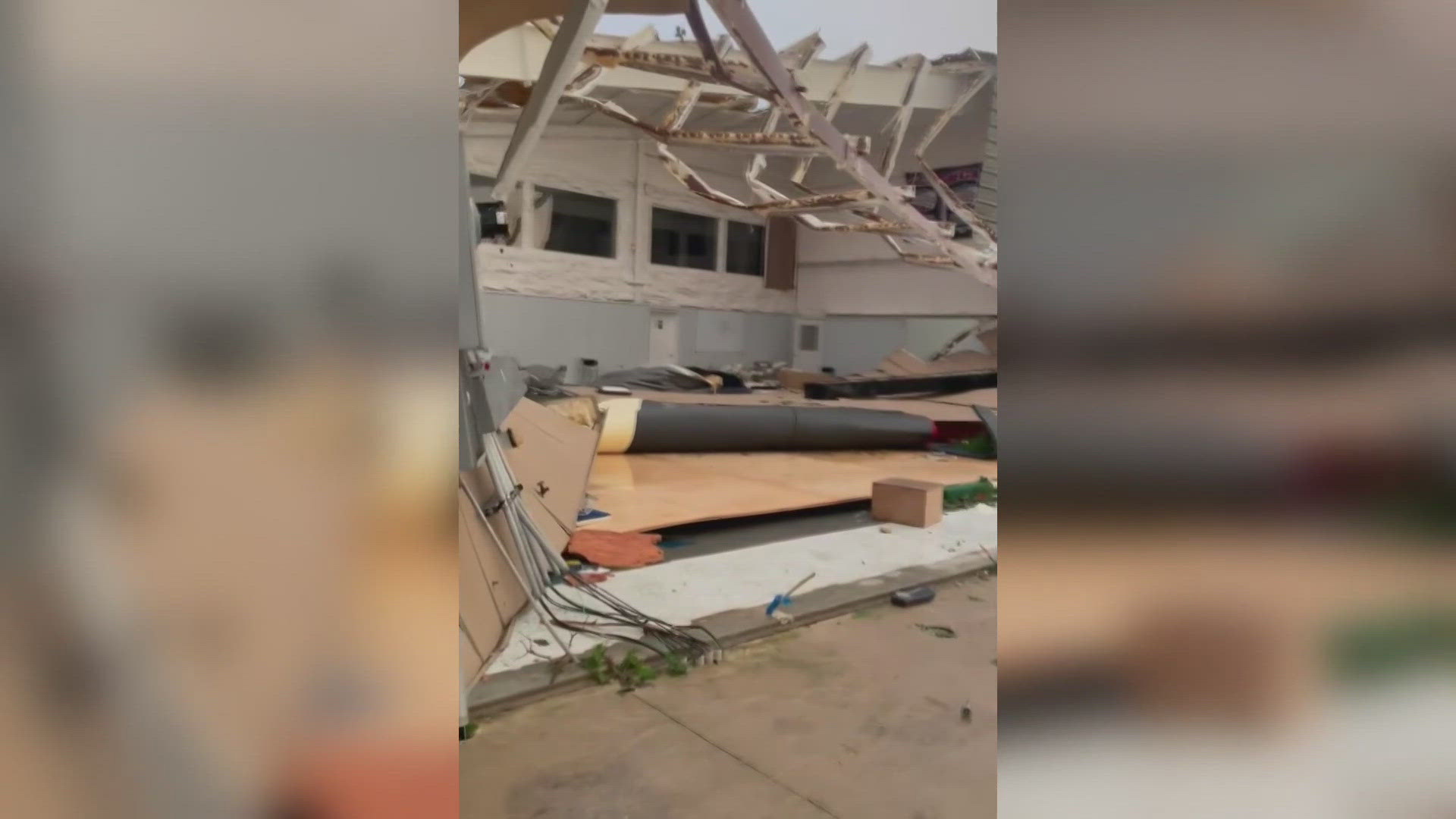 30 people were inside the gym when the storm hit.