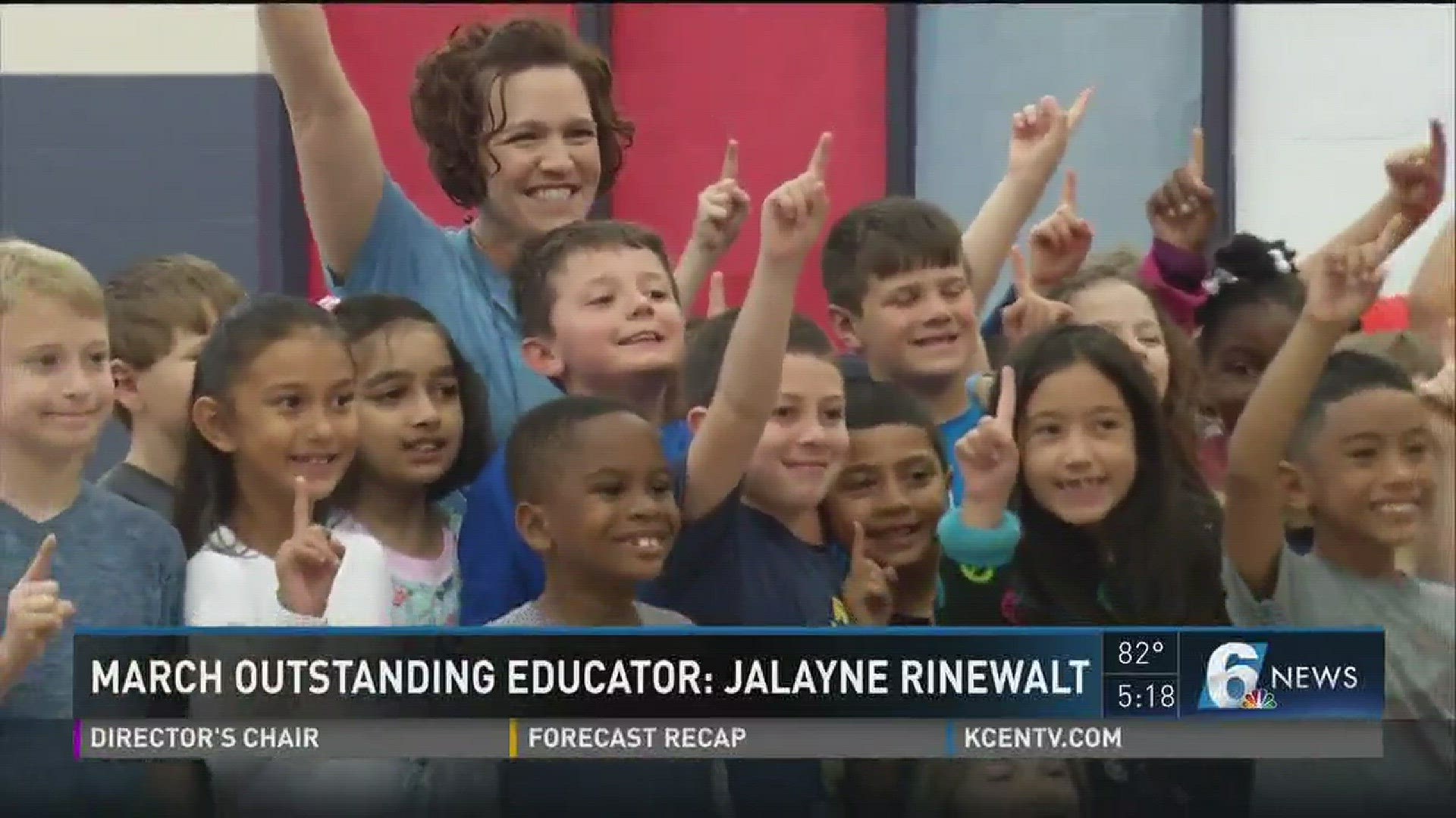 Midway ISD Physical Education Teacher Jalayne Rinewalt is March's Channel 6 Outstanding Educator.