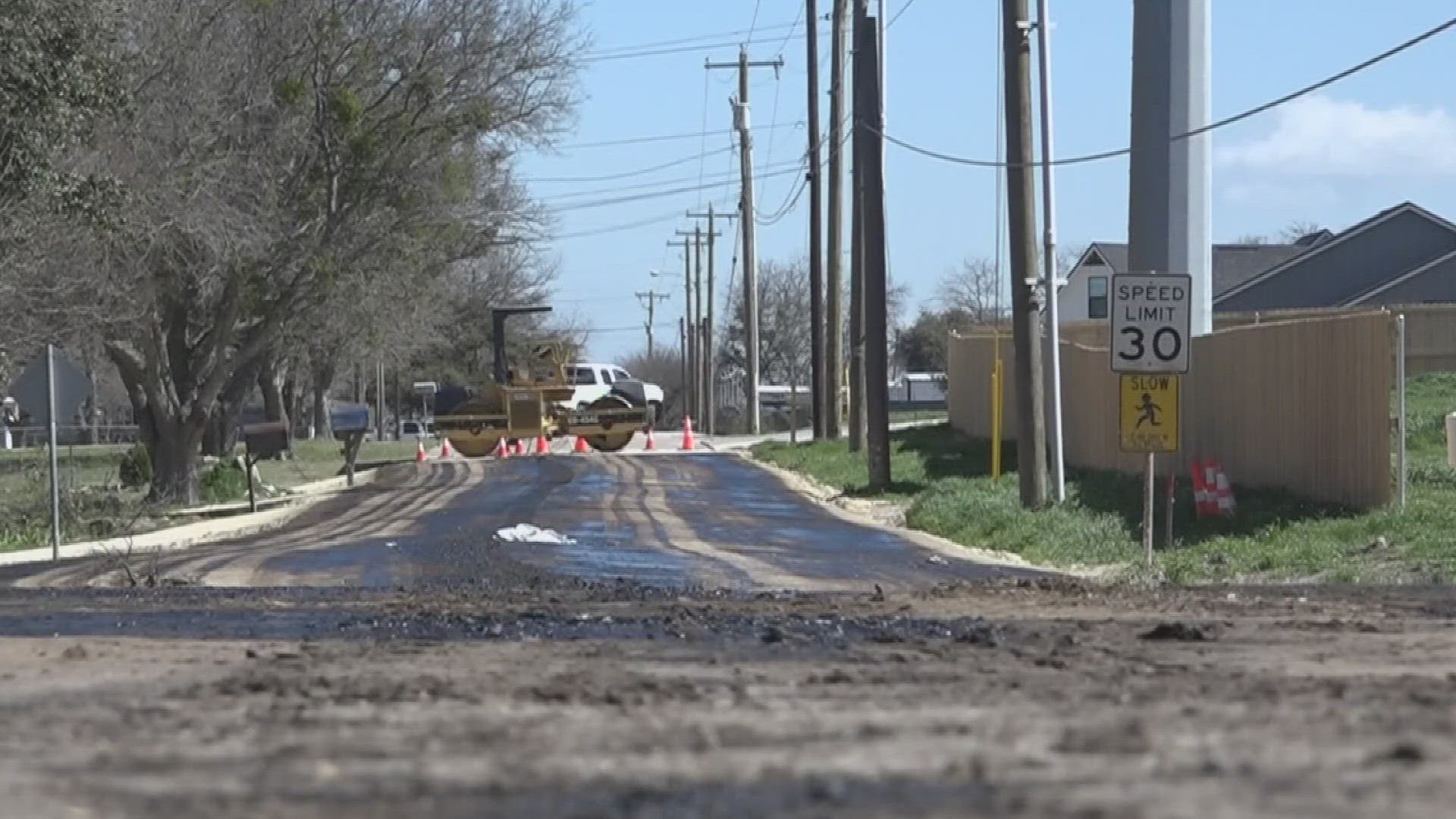 Temporary repairs have been made to Goates Road in Troy, fixing potholes that have damaged residents' cars.
